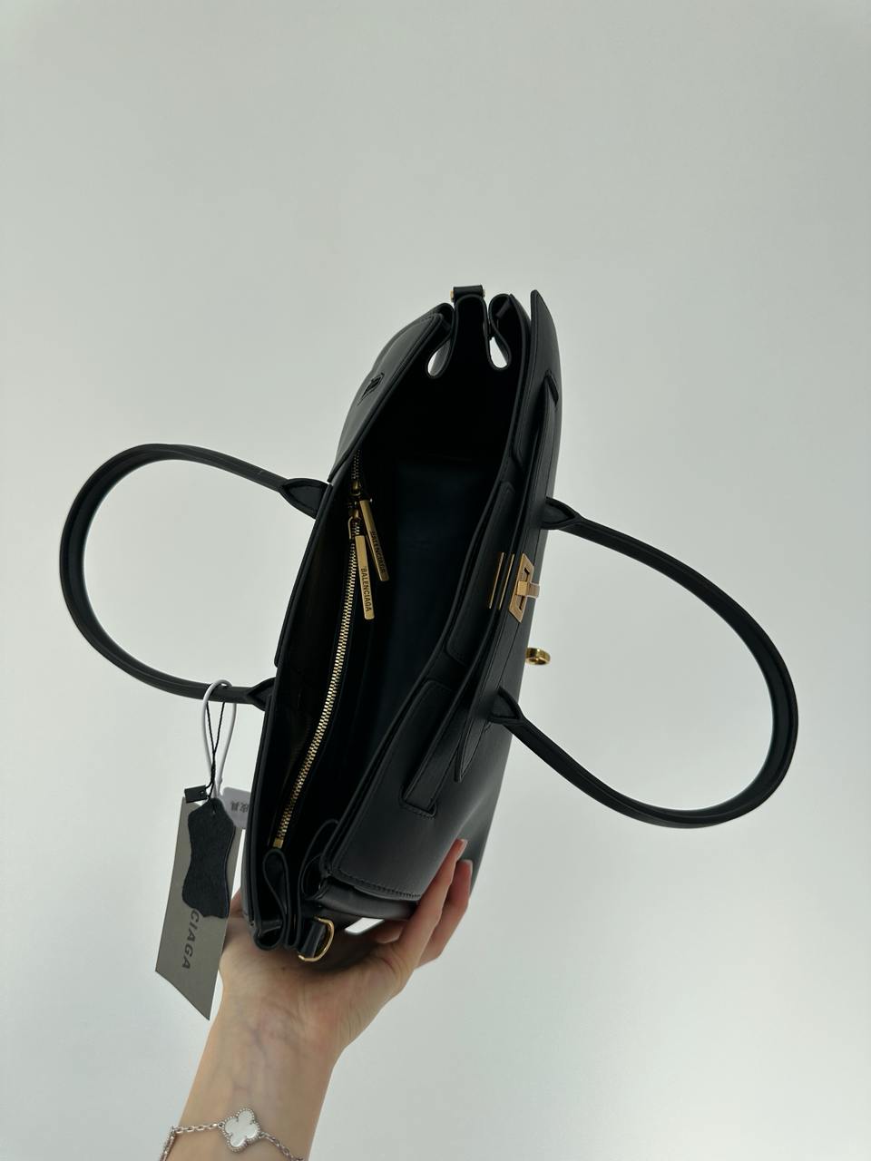 Balenciaga Bel Air Small Carry All Bag in Black\Gold - 11