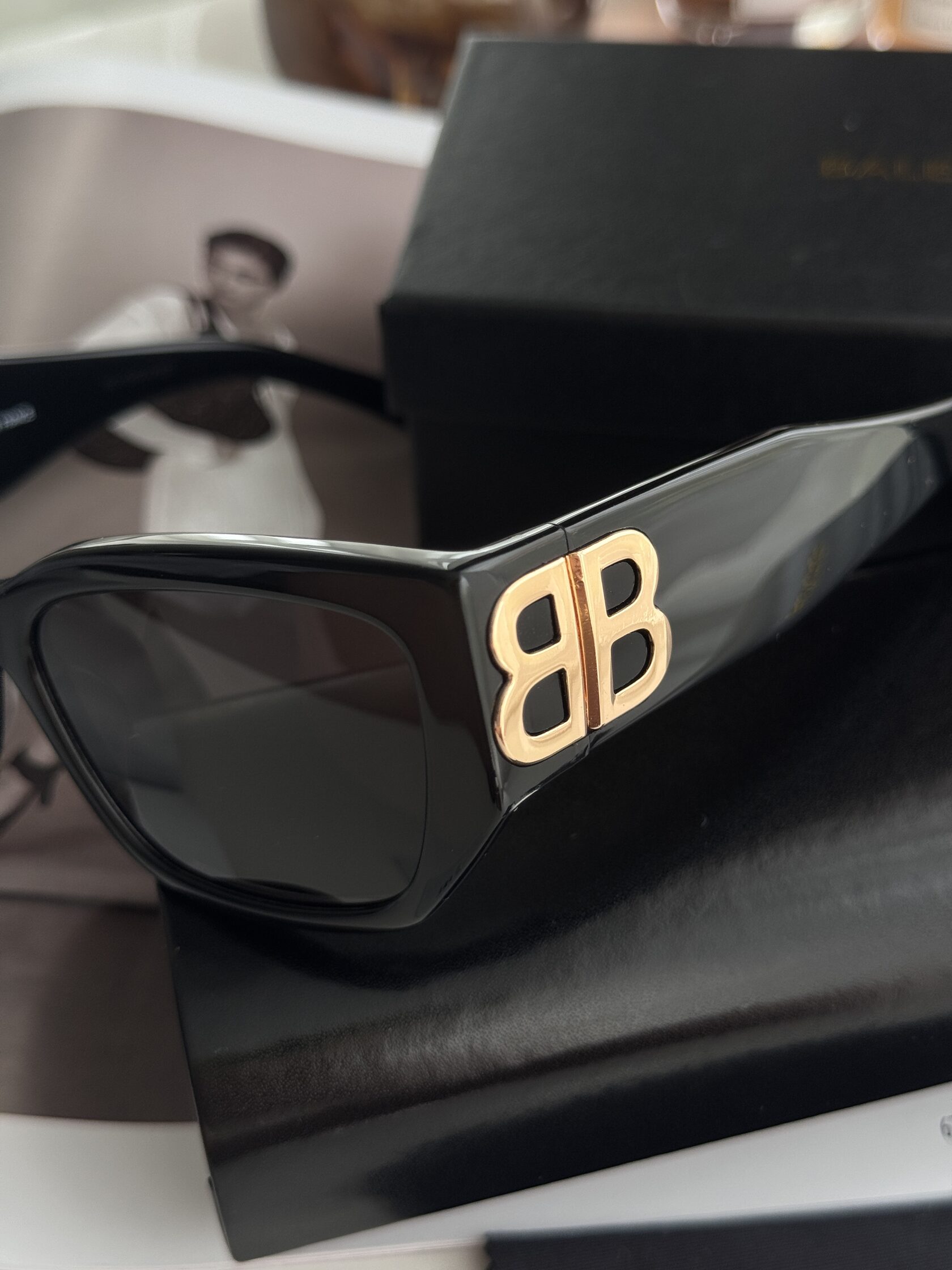 Balenciaga Black/Gold BB0361SK 001 - 5