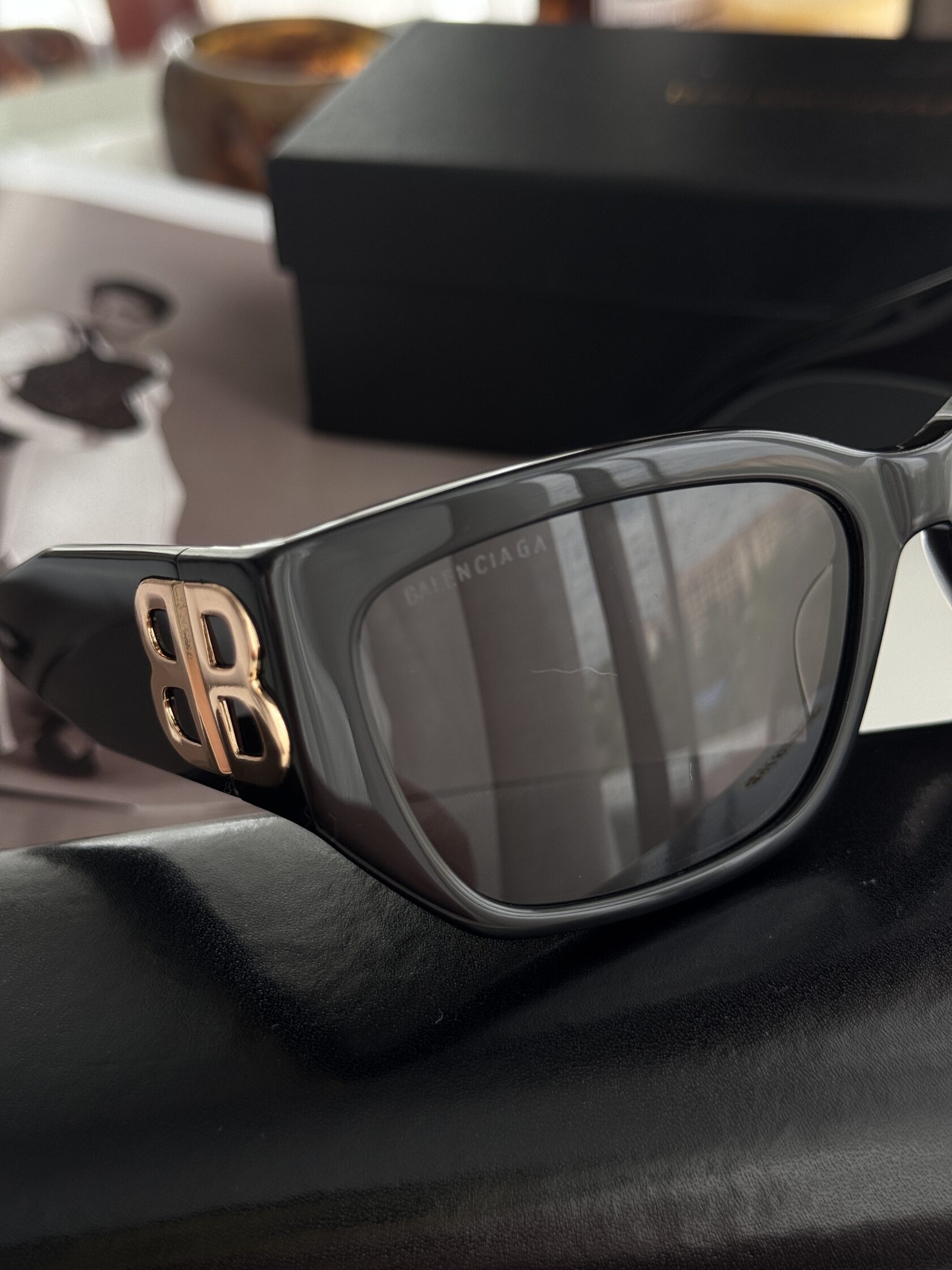 Balenciaga Black/Gold BB0361SK 001 - 6