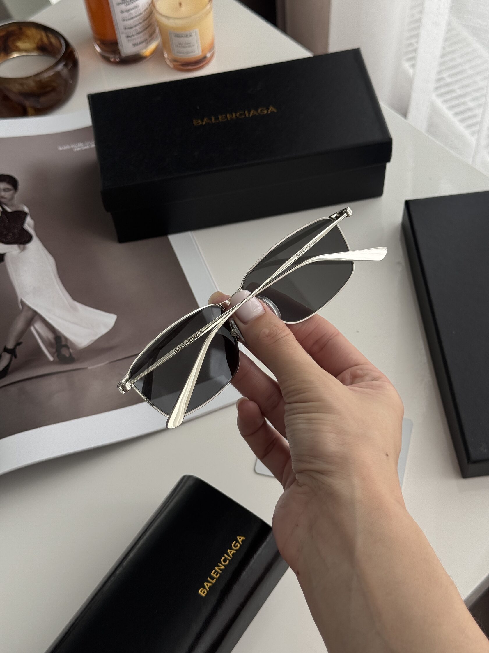 Balenciaga Black/Silver BB0415O 002 XL - 10