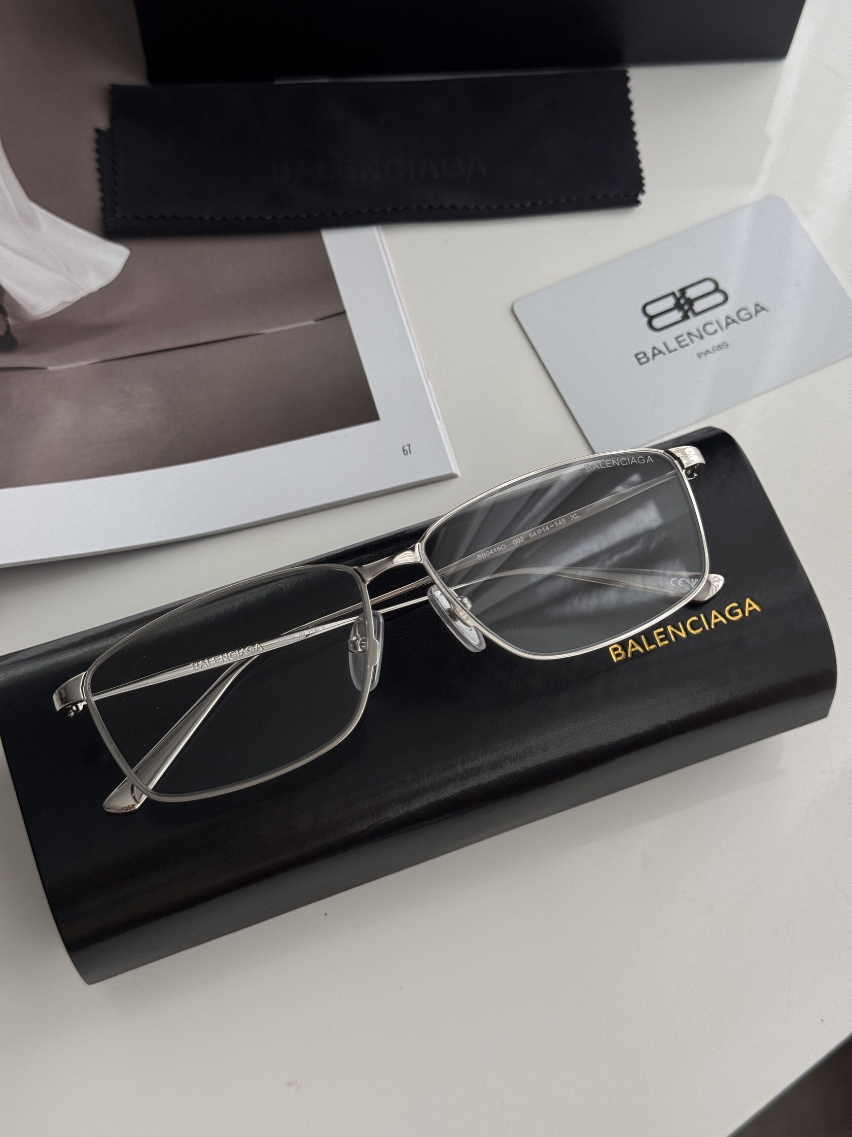 Balenciaga Clear/Silver BB0415O 002 XL - 3
