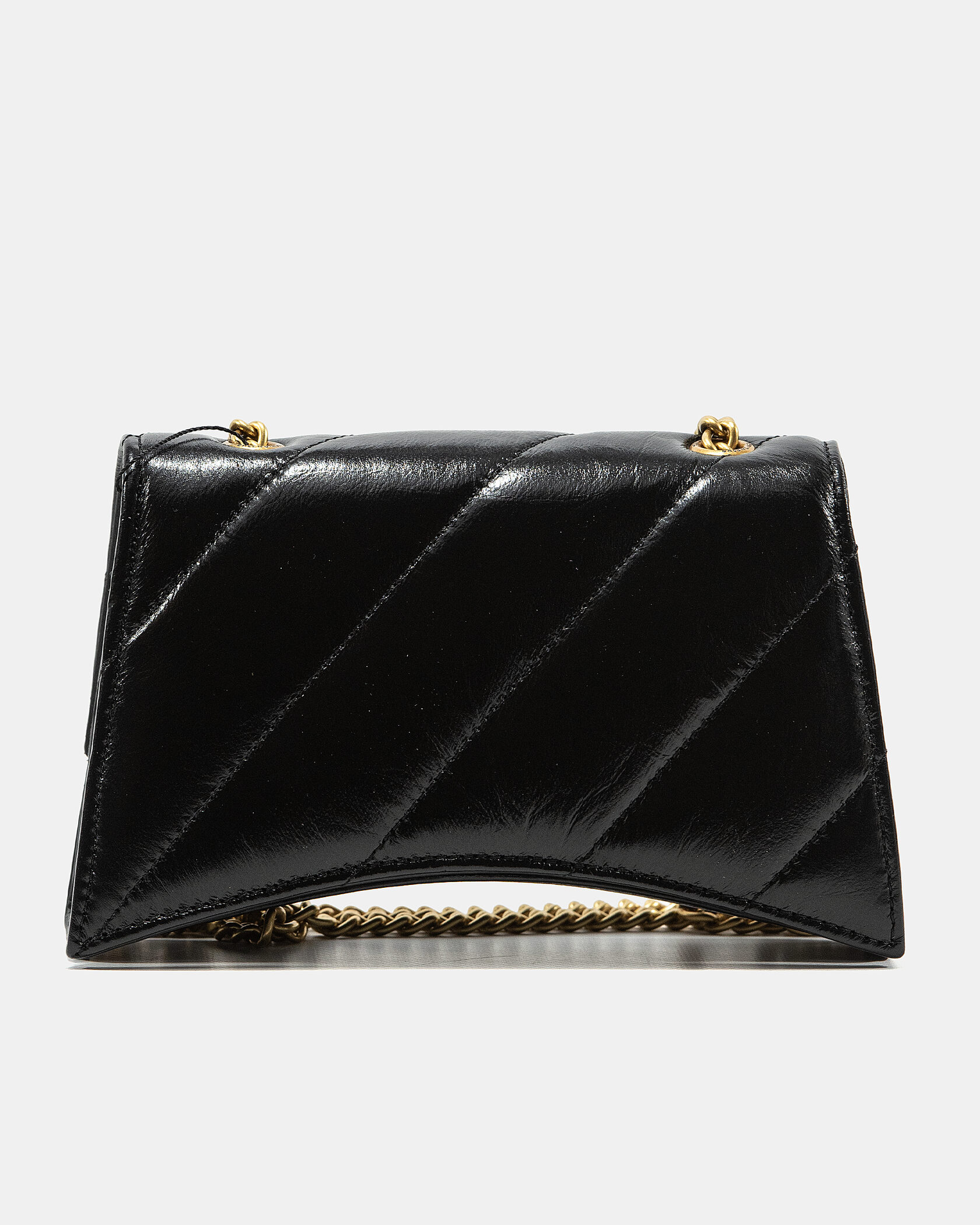 Balenciaga Crush Small Chain Bag Quilted in Black\Gold - 10