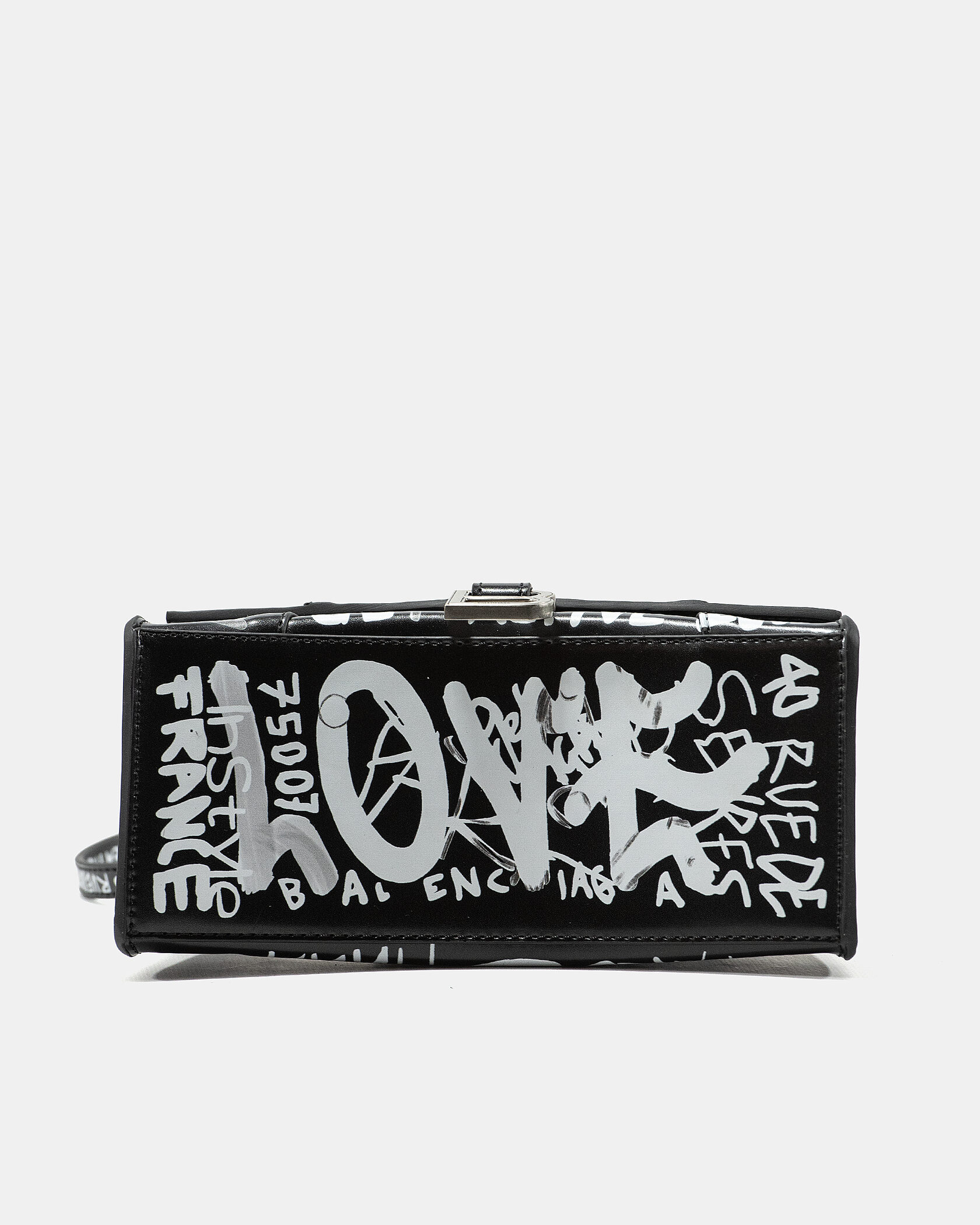 Balenciaga Hourglass Small Handbag Graffiti in Black - 10