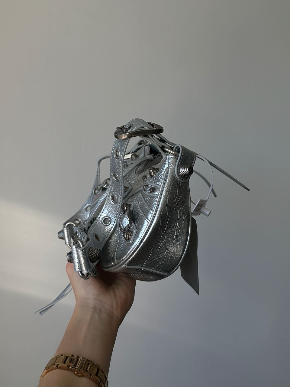 Balenciaga Le Cagole XS Shoulder Bag Silver - 8