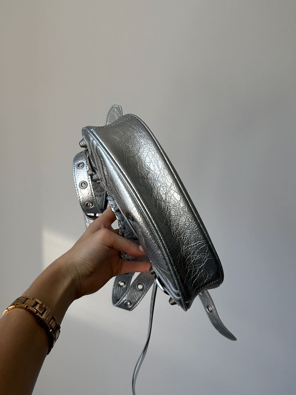 Balenciaga Le Cagole XS Shoulder Bag Silver - 9