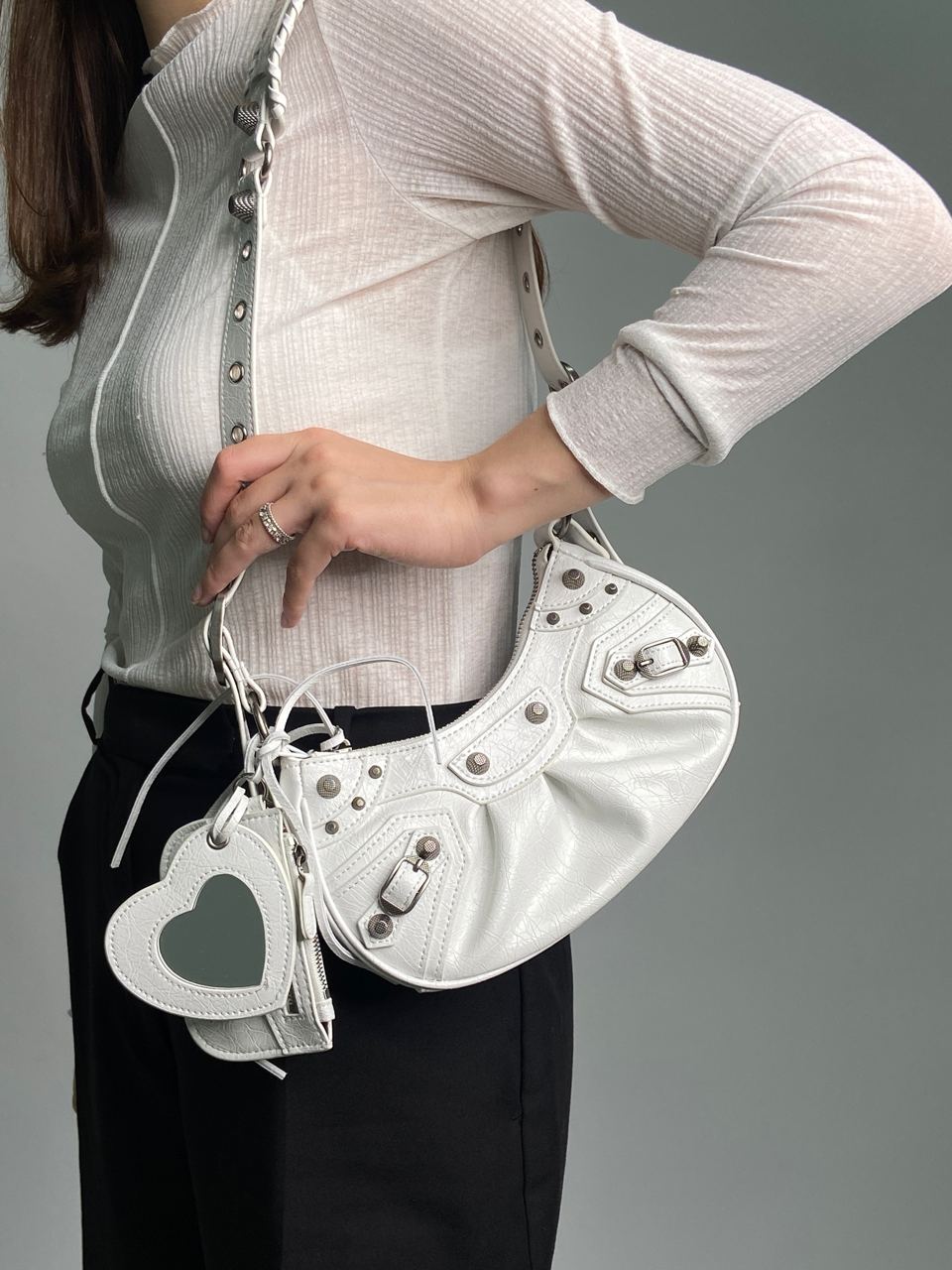 Balenciaga Le Cagole XS Shoulder Bag White - 7