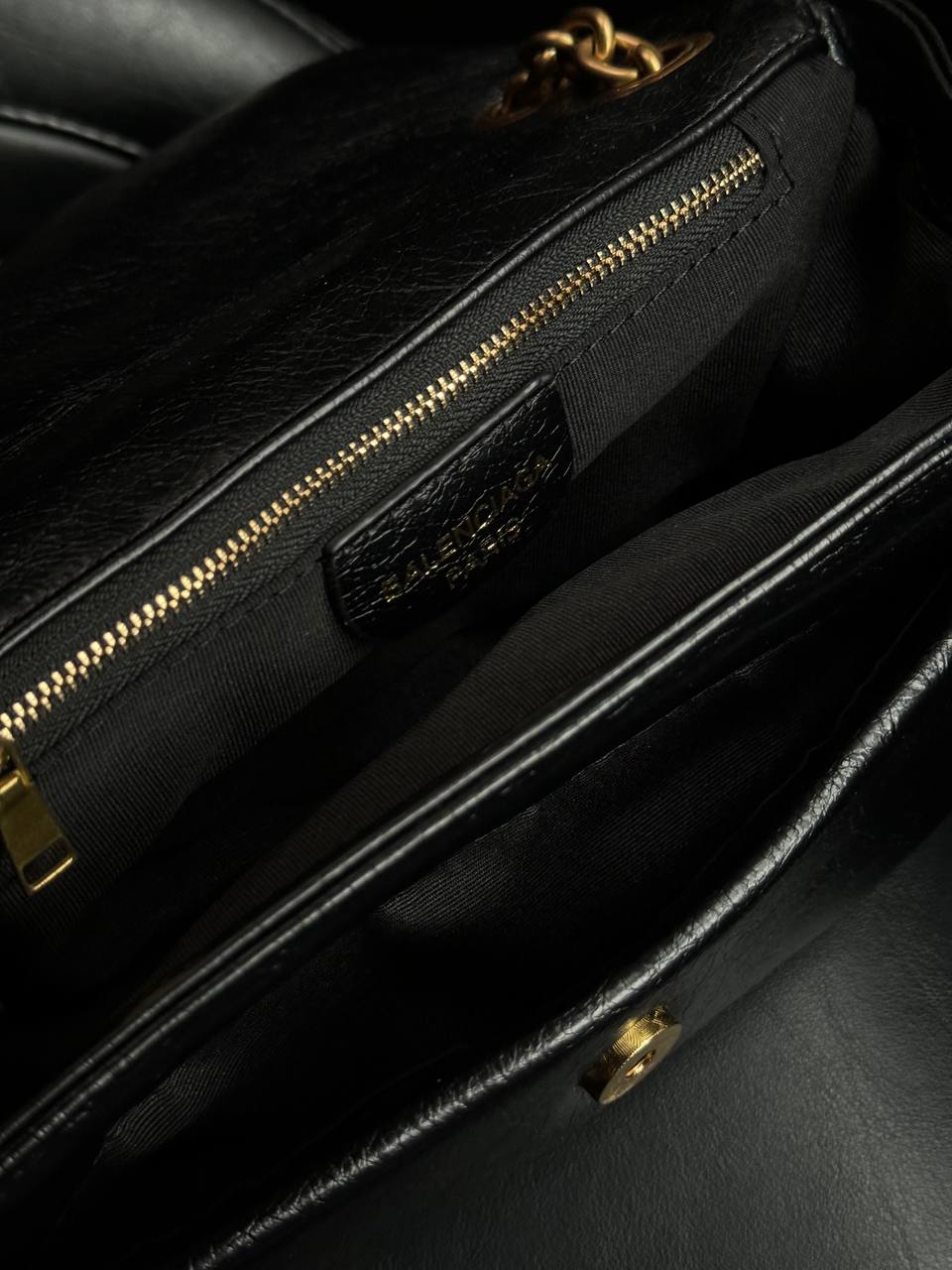 Balenciaga Monaco Mini Chain Bag Black/Gold - 7
