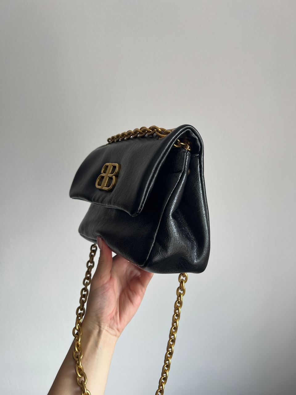 Balenciaga Monaco Mini Chain Bag Black/Gold - 3