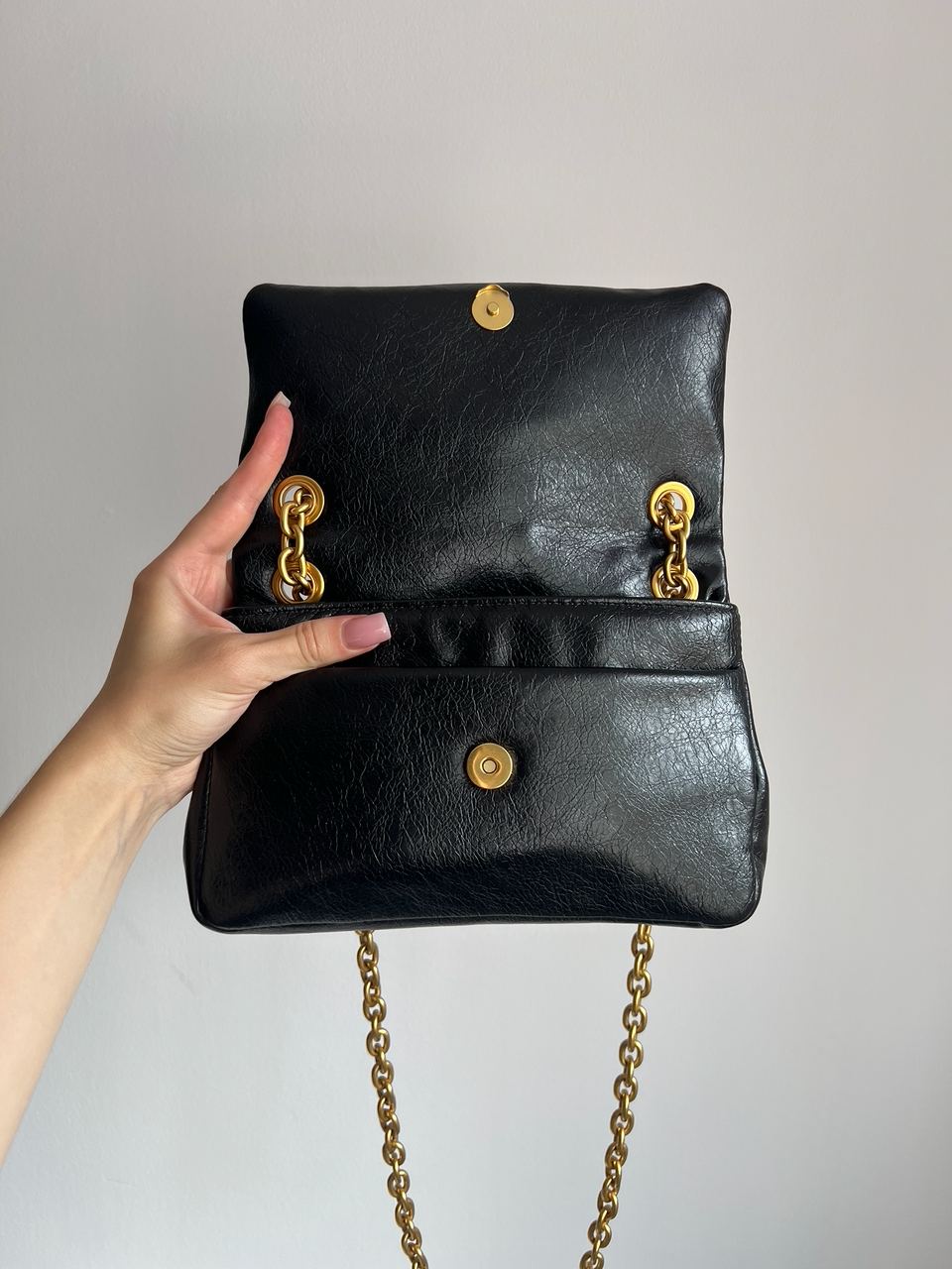 Balenciaga Monaco Mini Chain Bag Black/Gold - 9