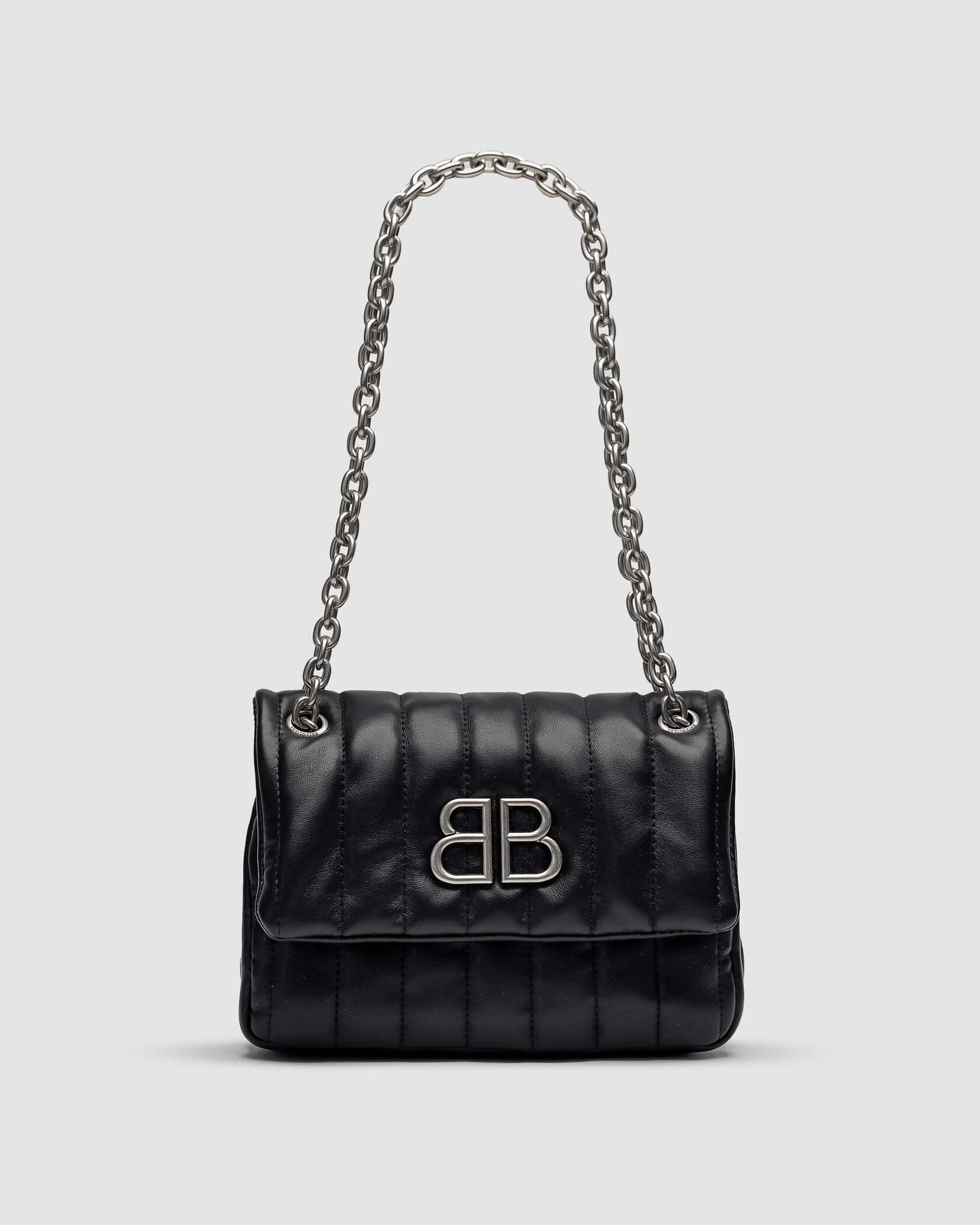 Balenciaga Monaco Mini Chain Bag Black/Silver - 3