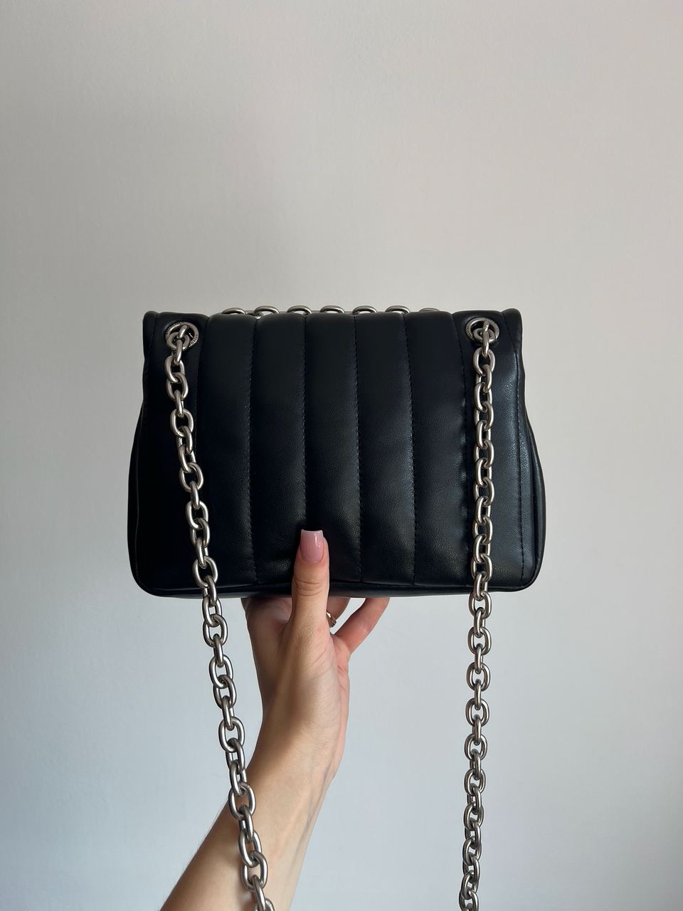 Balenciaga Monaco Mini Chain Bag Black/Silver - 6