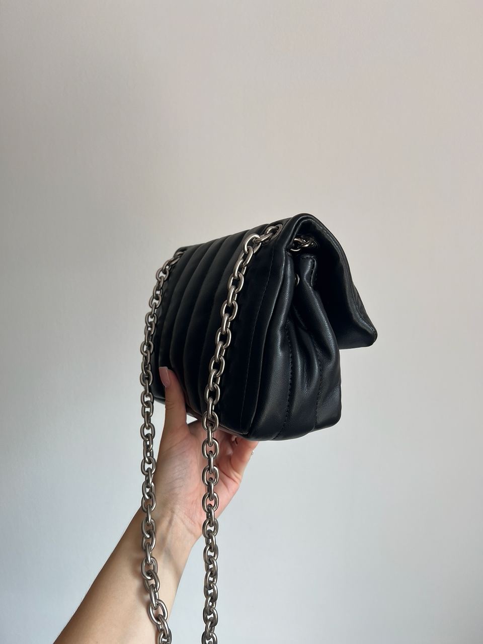 Balenciaga Monaco Mini Chain Bag Black/Silver - 8