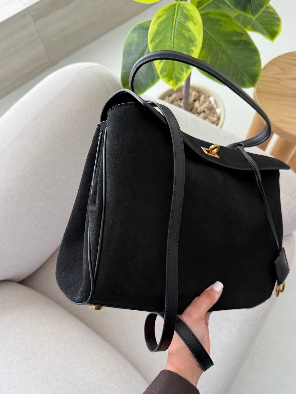 Balenciaga Rodeo Large Suede Black/Gold Hardware - 11