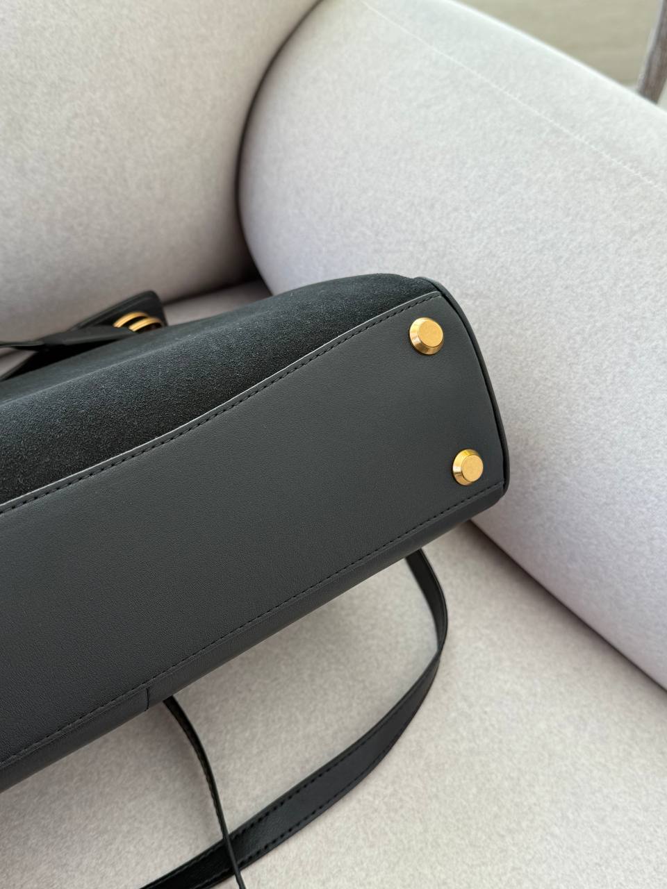 Balenciaga Rodeo Large Suede Black/Gold Hardware - 12