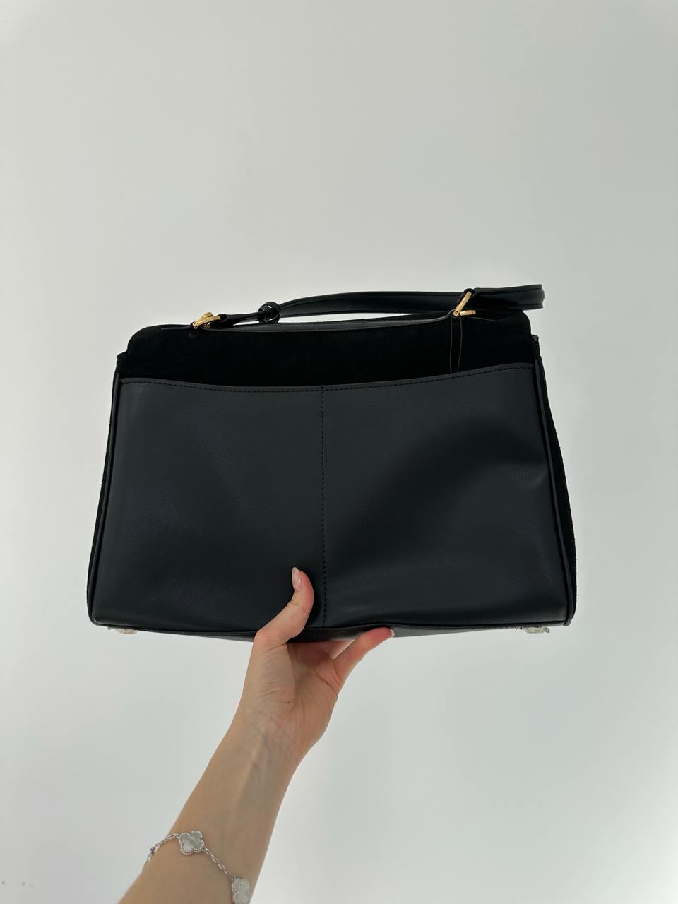 Balenciaga Rodeo Large Suede Black/Gold Hardware - 5