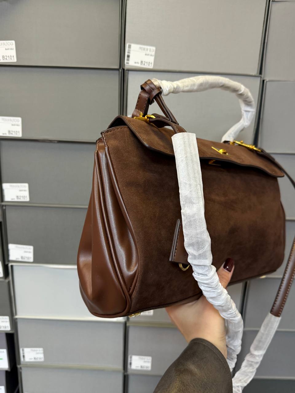 Balenciaga Rodeo Large Suede Brown/Gold Hardware - 4