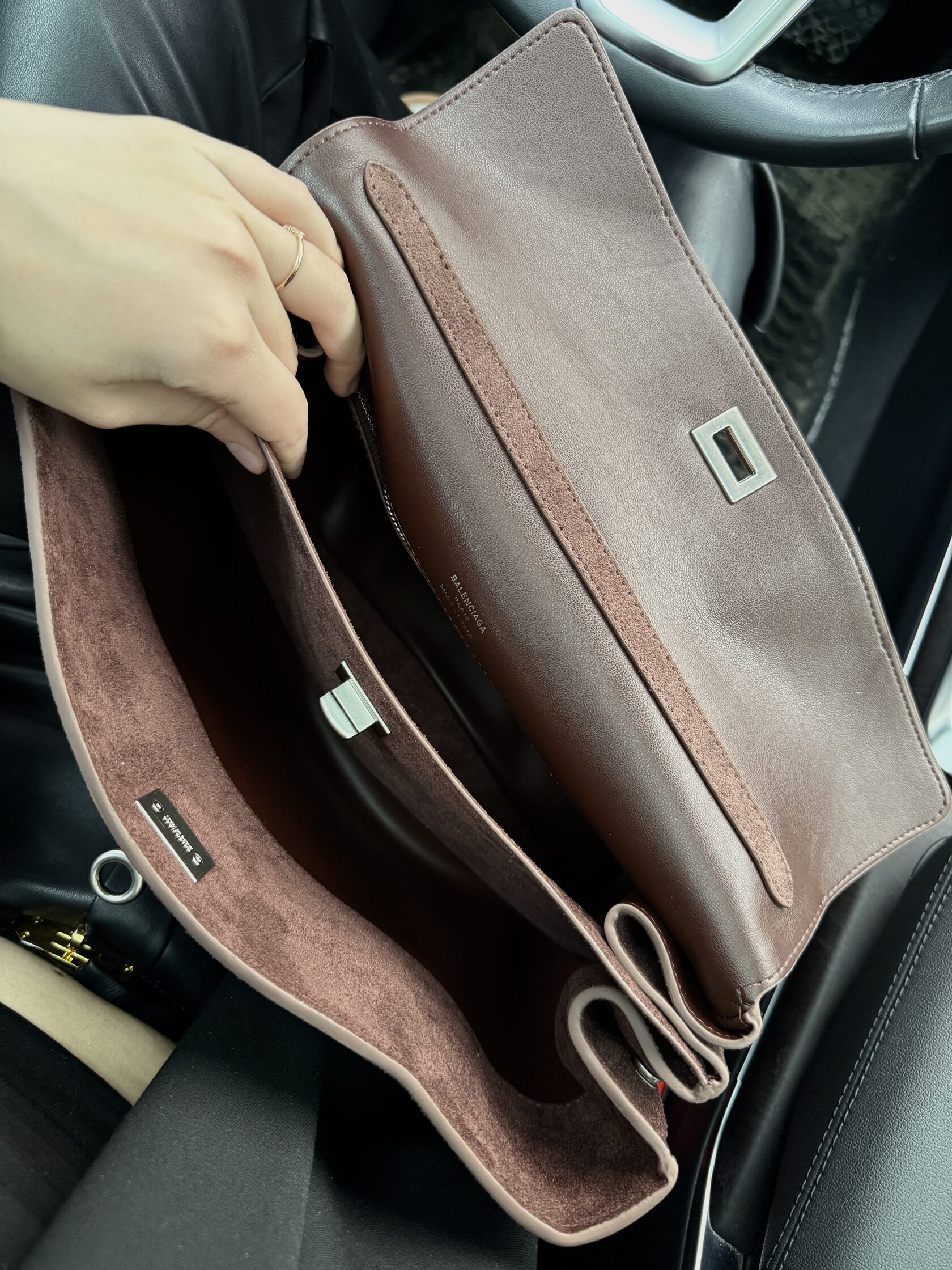 Balenciaga Rodeo Large Suede Brown/Silver Hardware - 27