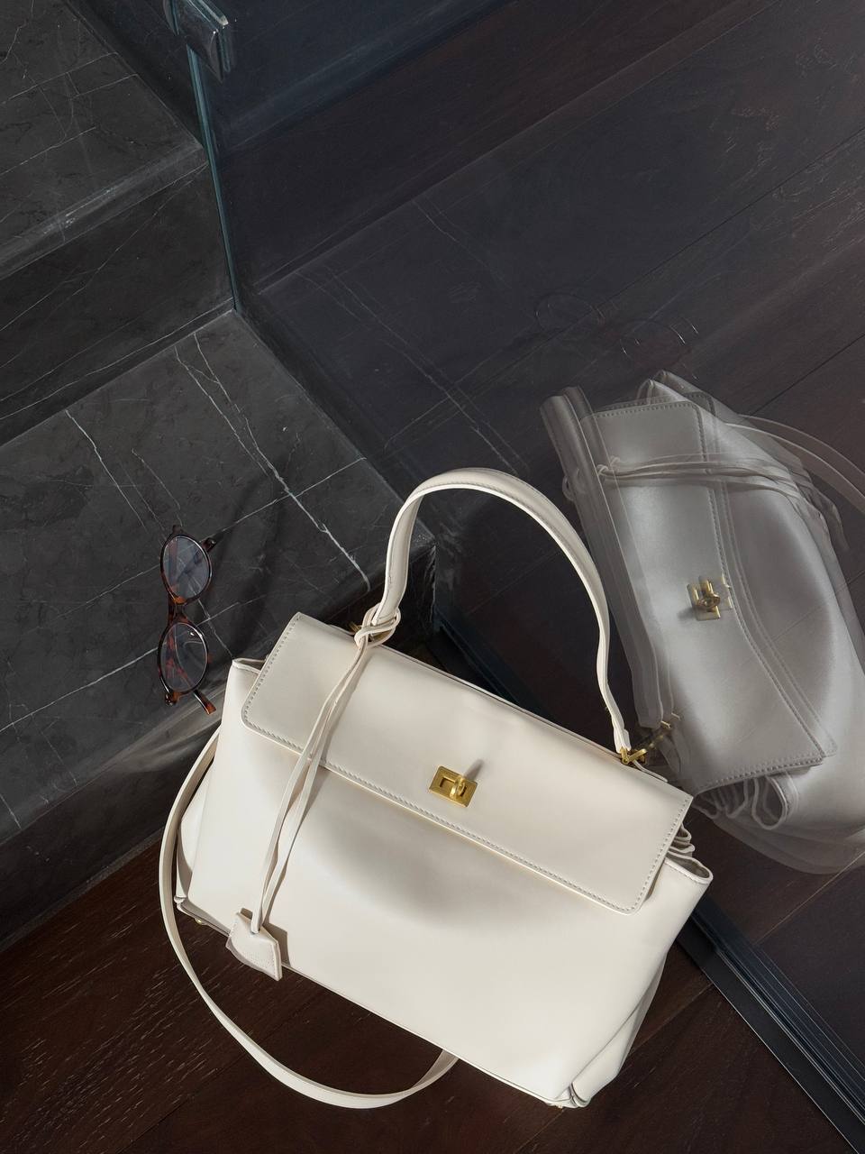 Balenciaga Rodeo Large White/Gold - 2