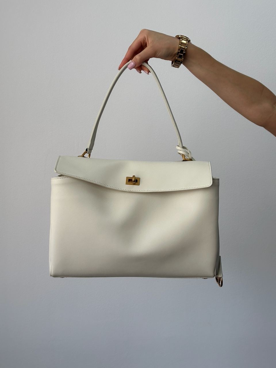 Balenciaga Rodeo Large White/Gold - 2