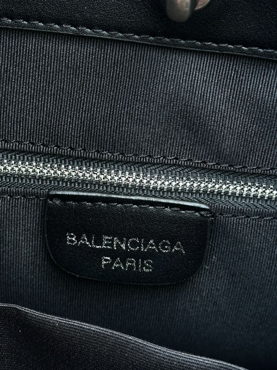 Balenciaga Soft Hobo Bag in Black Peach Calfskin, aged-silver hardware - 9