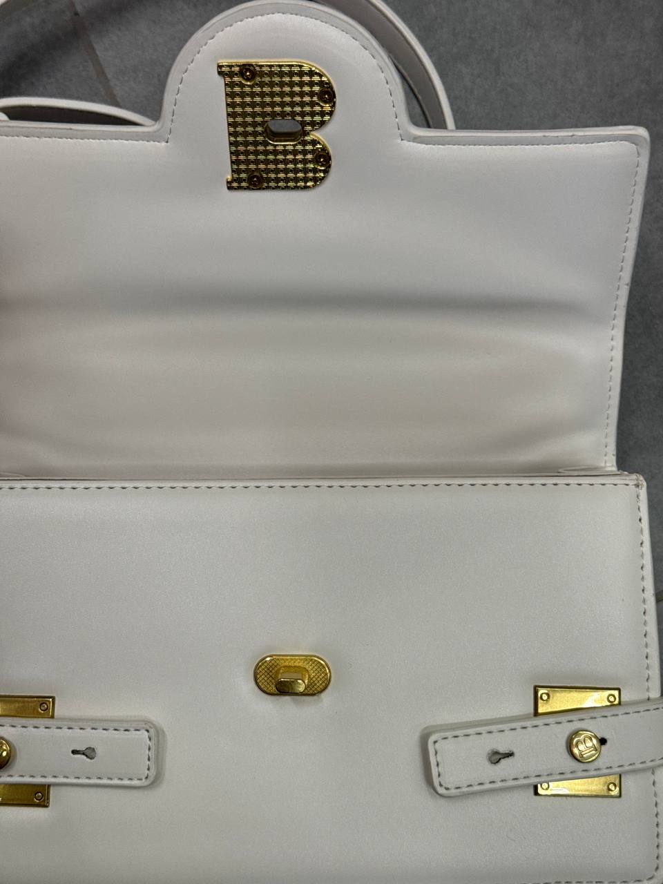 Balmain B-BAG Small White Leather - 6