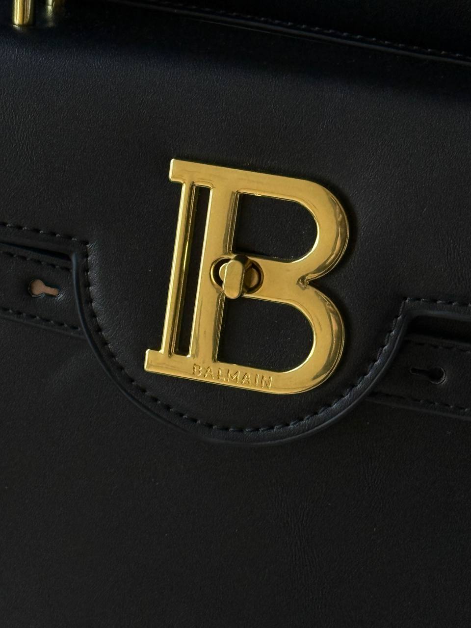 Balmain B-Buzz 23 Bag in Black Box Leather - 5