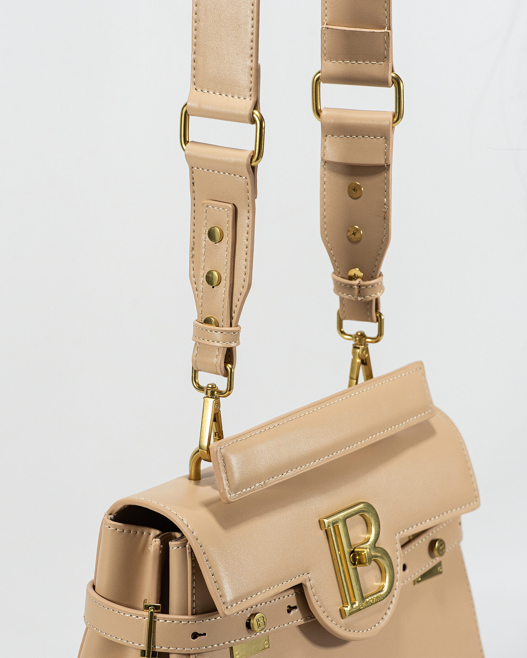 Balmain Beige B-Buzz 23 tote bag - 10