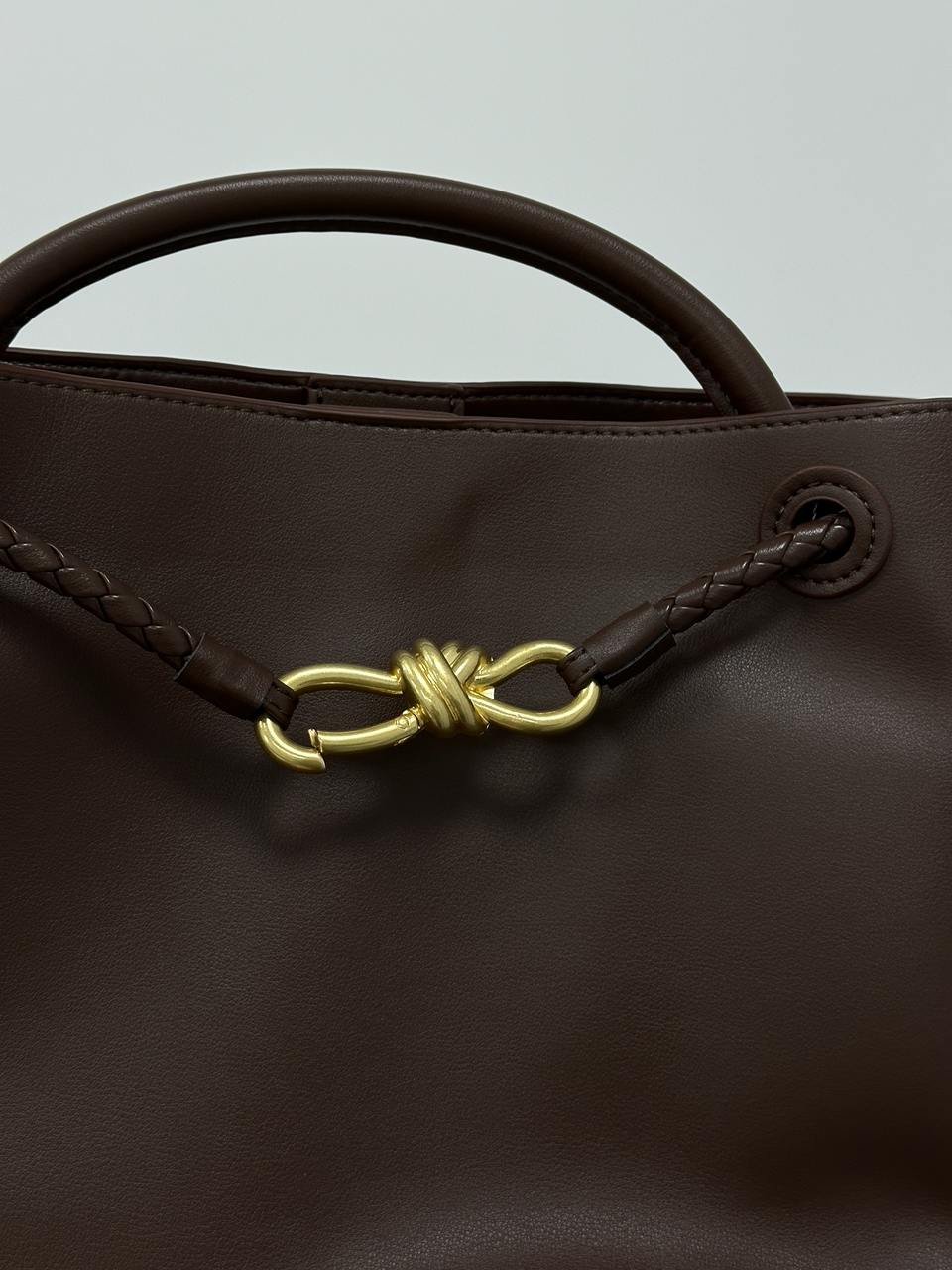 Bottega Veneta Andiamo Medium Leather Tote Bag in Brown - 5