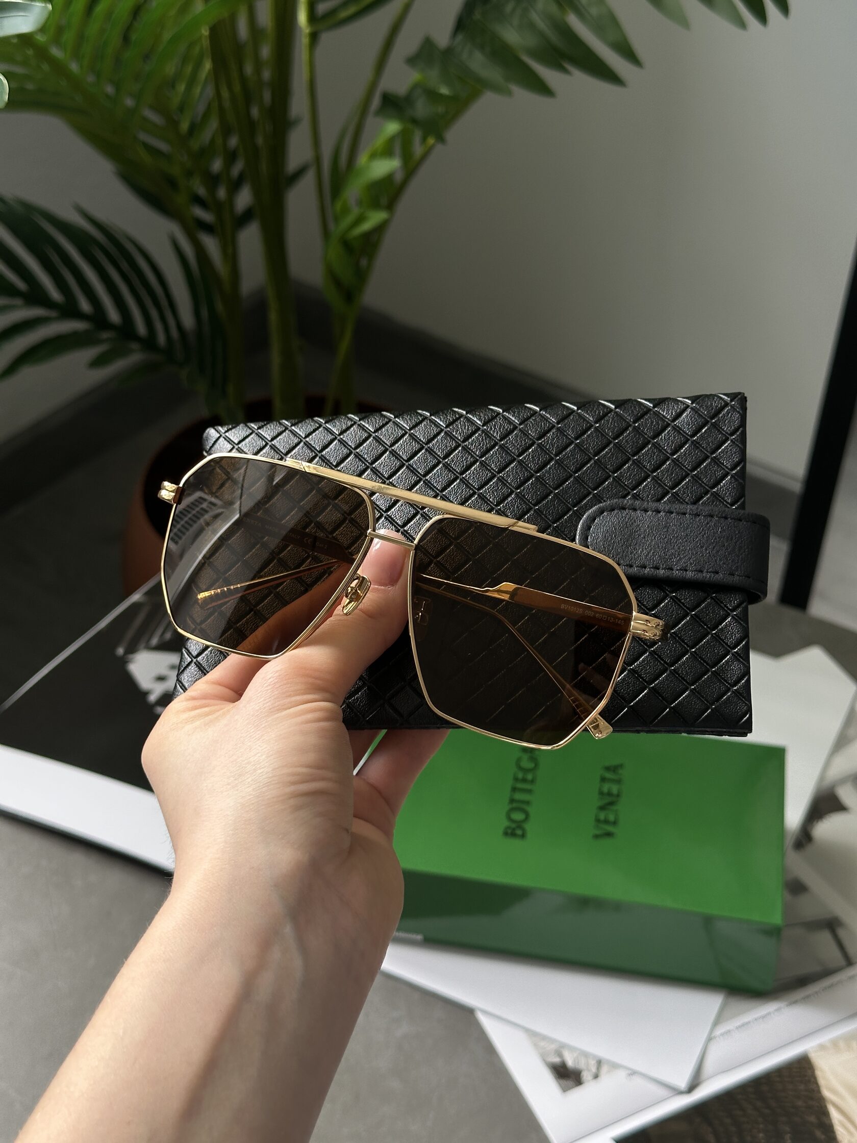 Bottega Veneta Brown/Gold BV1012S 002 - 4