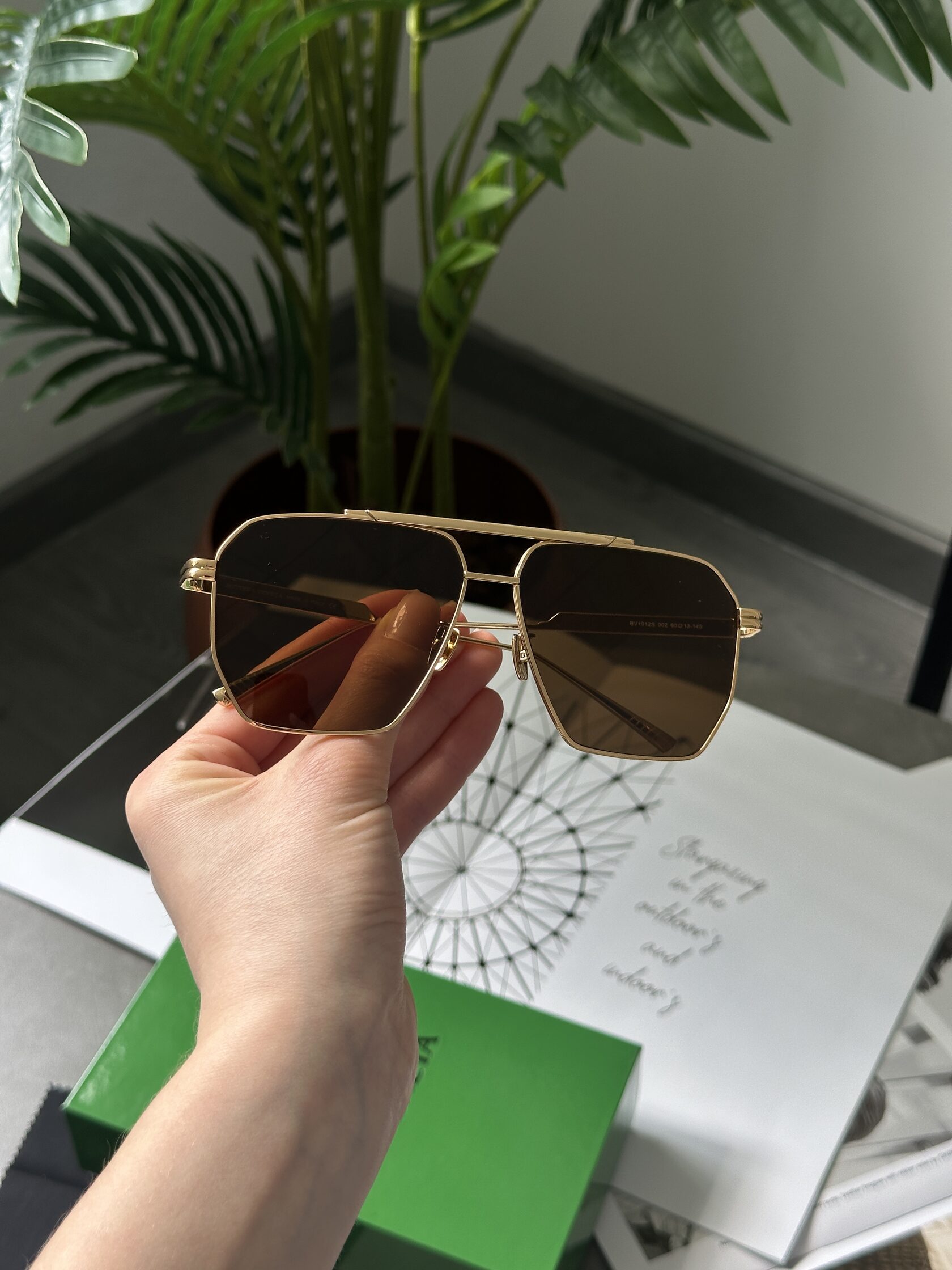 Bottega Veneta Brown/Gold BV1012S 002 - 7