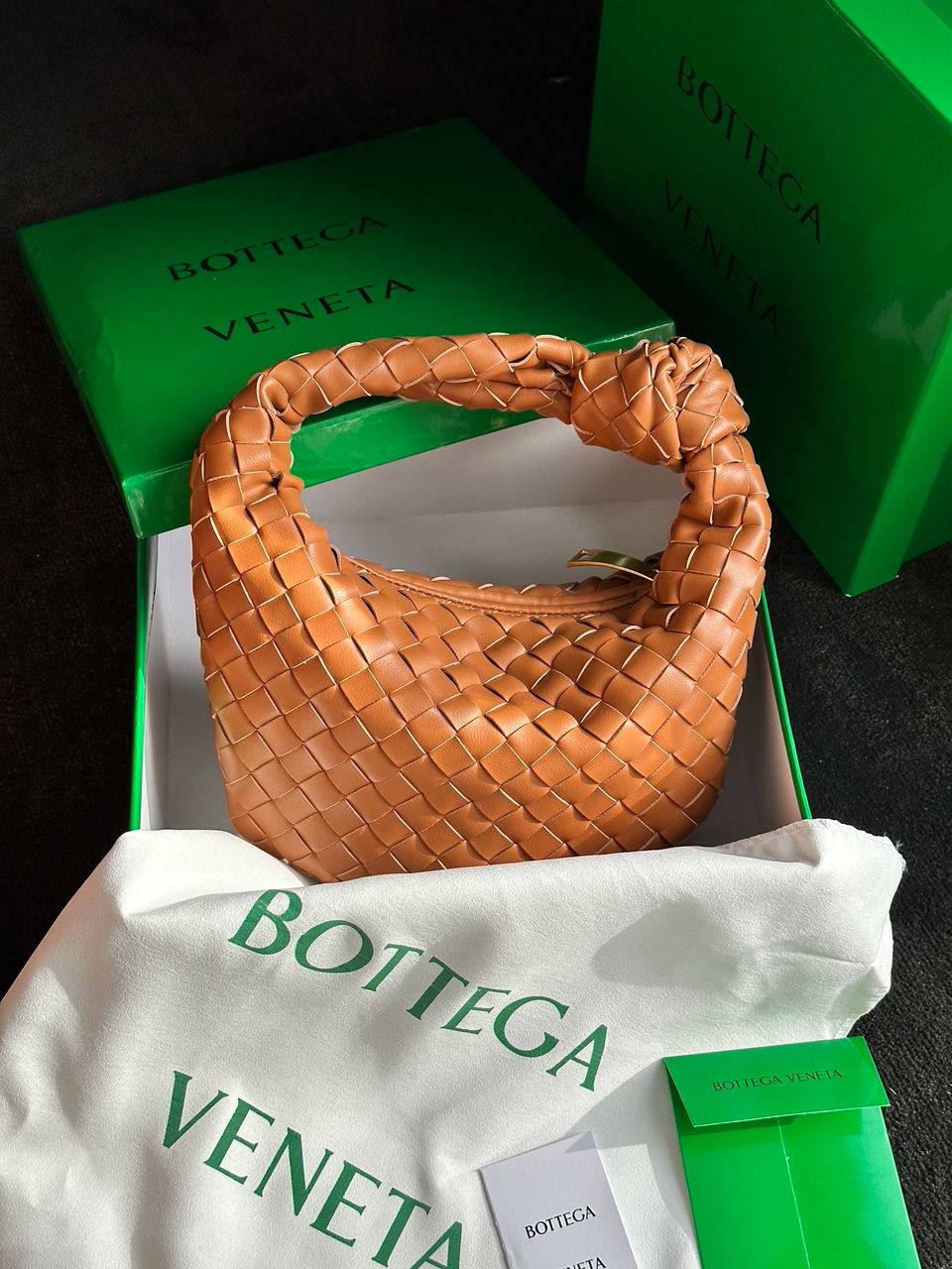 Bottega Veneta Nappa Intrecciato Mini Jodie Caramel - 2