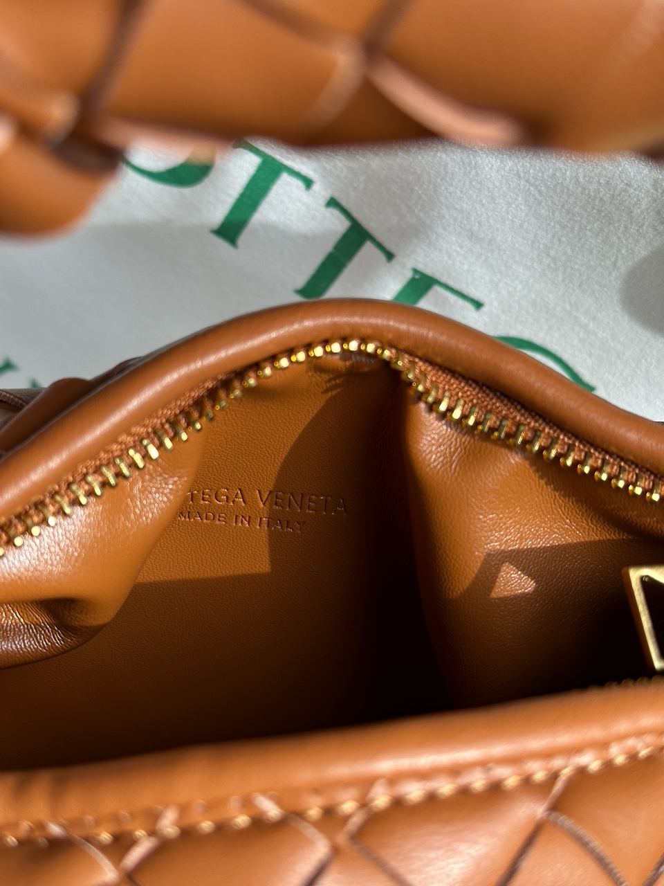 Bottega Veneta Nappa Intrecciato Mini Jodie Caramel - 21