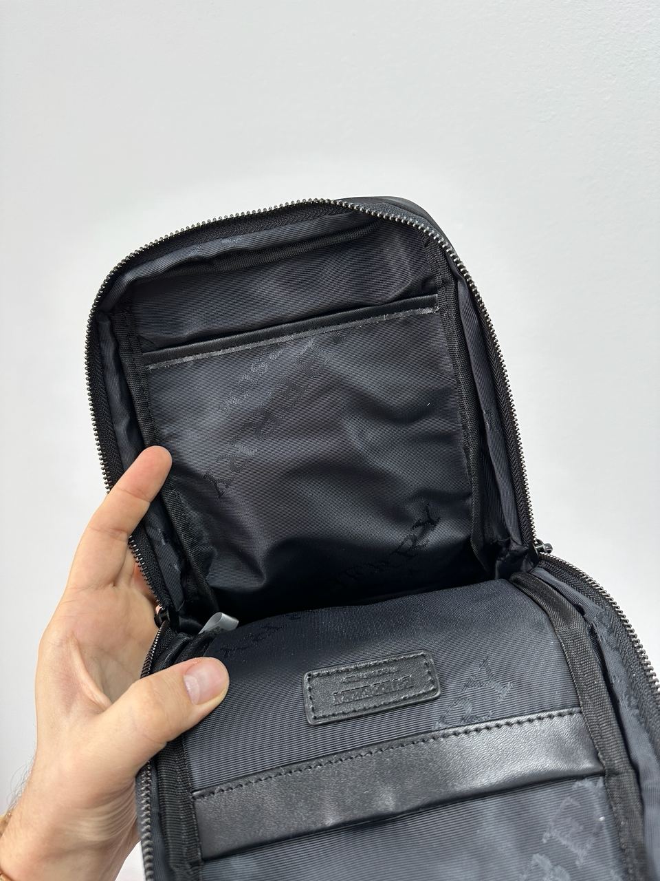 Burberry Black/Grey Canvas Nylon Crossbody Bag - 12