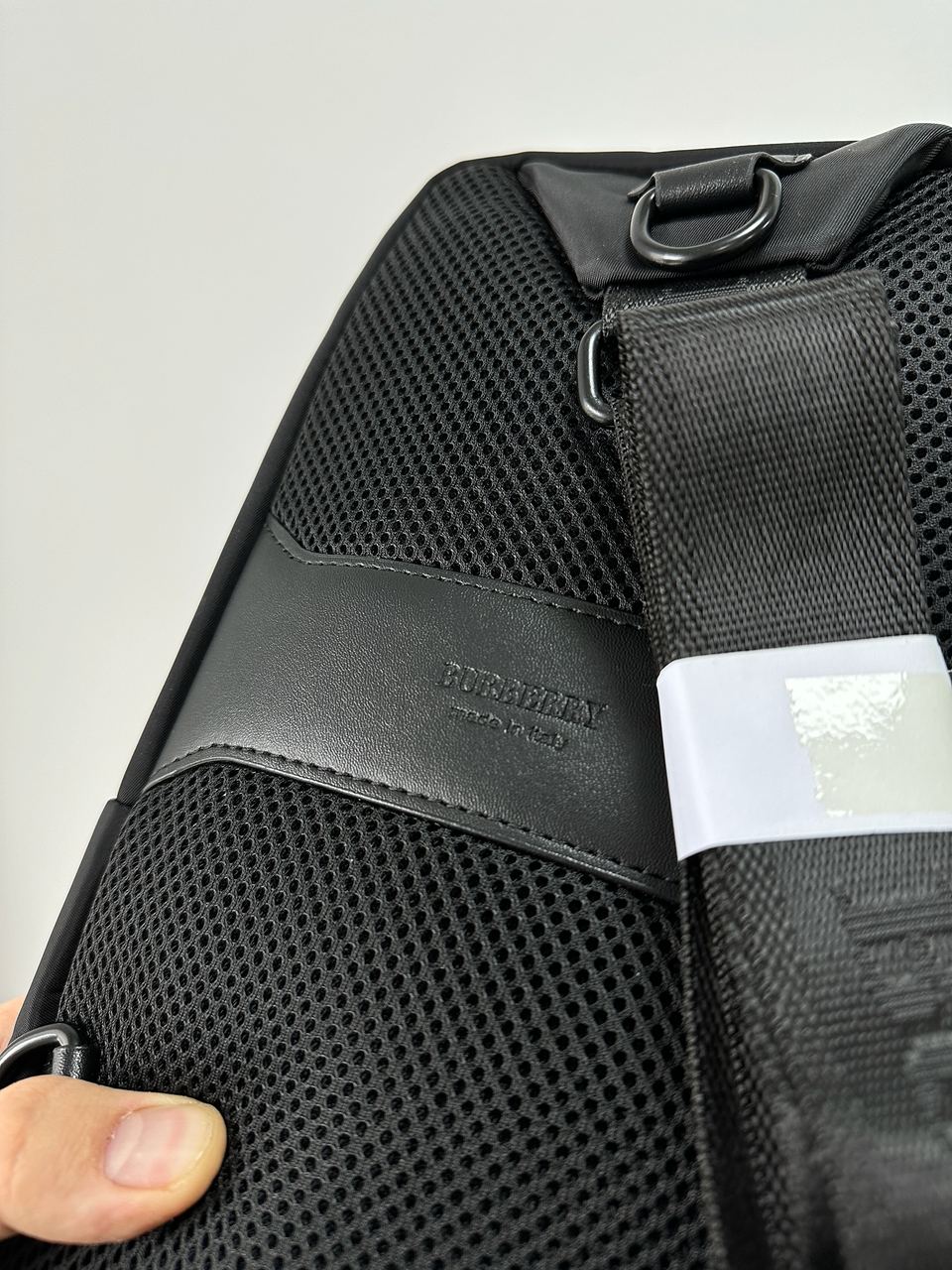 Burberry Black/Grey Canvas Nylon Crossbody Bag - 6