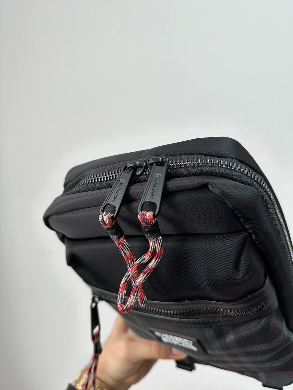 Burberry Black/Grey Canvas Nylon Crossbody Bag - 9