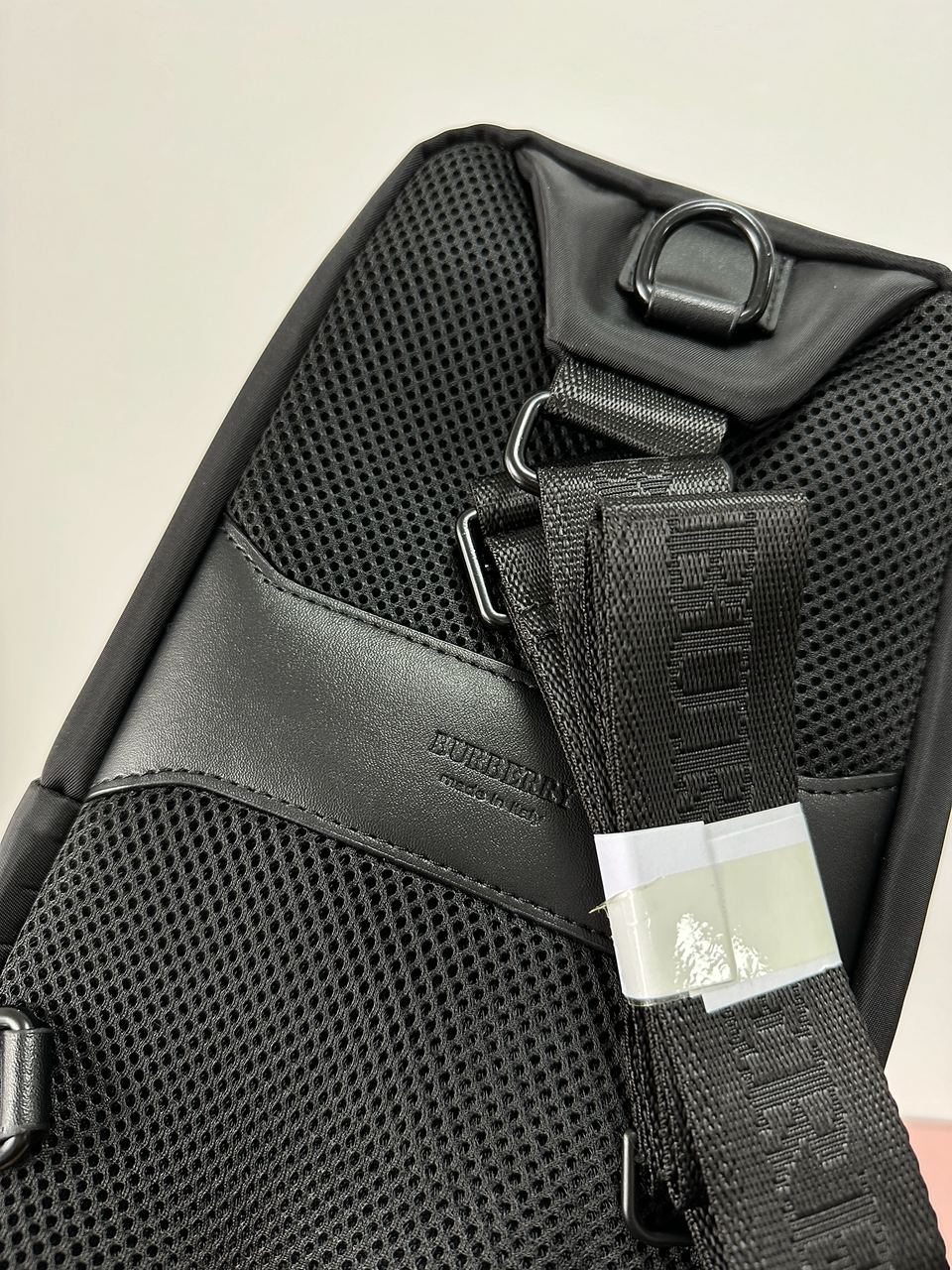 Burberry Black/Mustard Canvas Nylon Crossbody Bag - 6