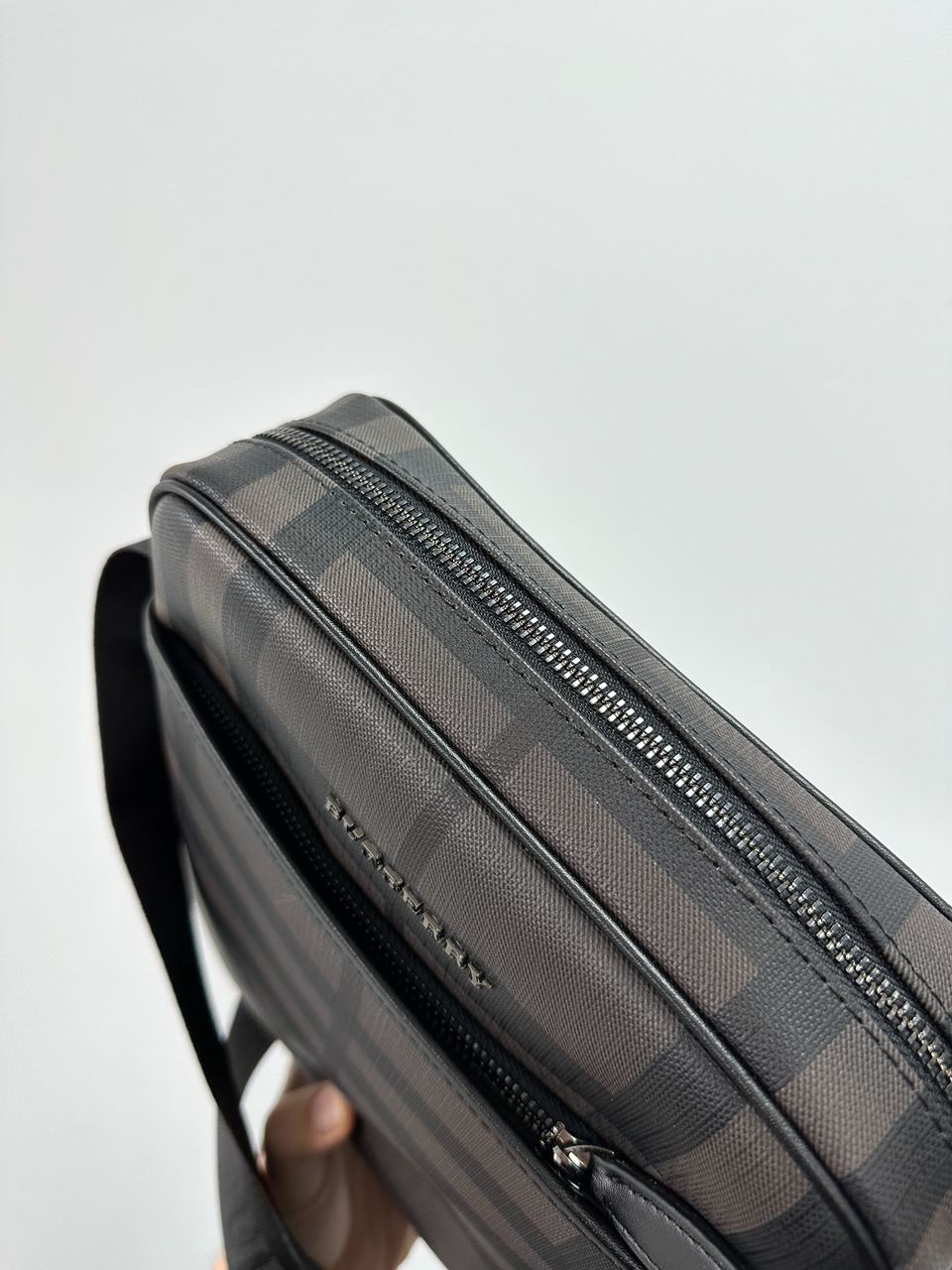 Burberry Large Messenger Bag Men Crossbody Shoulder Bag Brown - 15