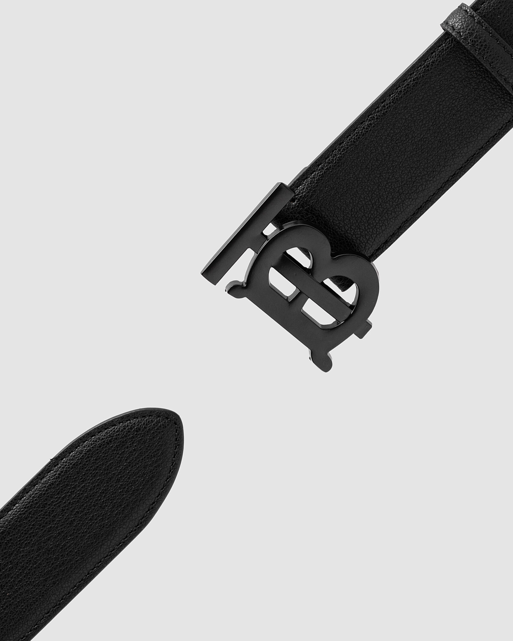 Burberry Leather TB Belt Black/Black - 9