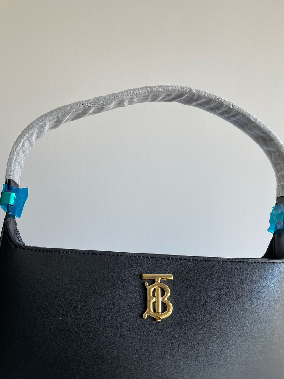 Burberry Leather TB Shoulder Bag "Black" - 11