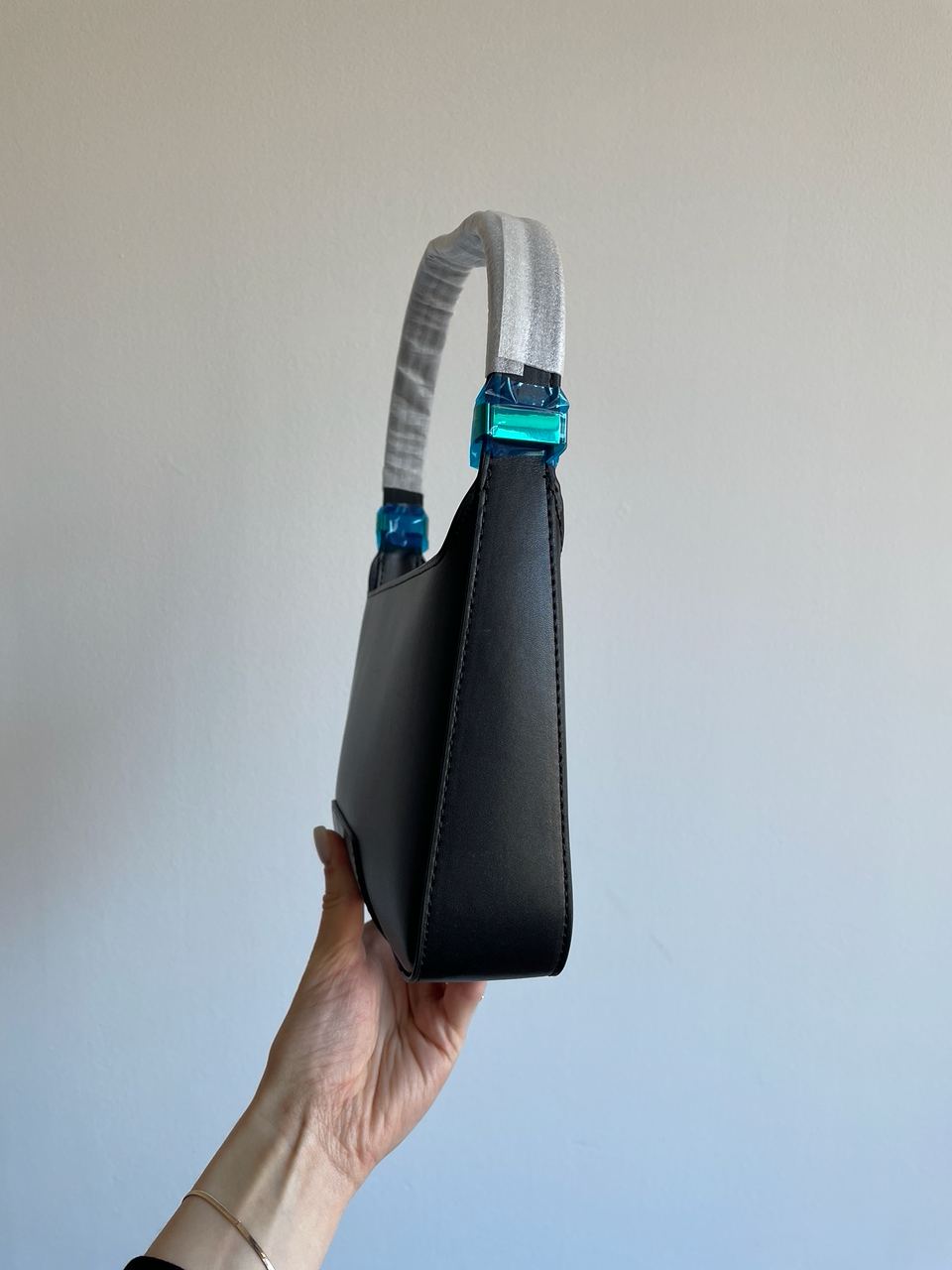 Burberry Leather TB Shoulder Bag "Black" - 15