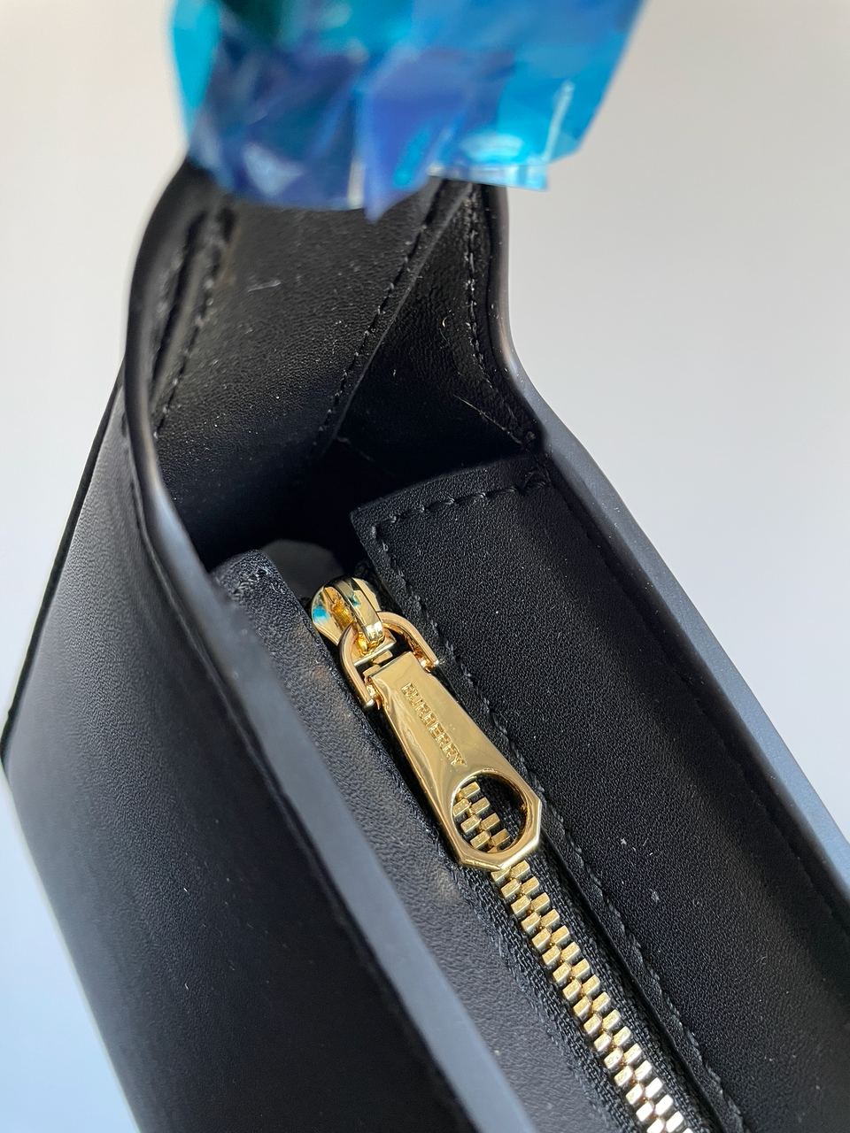 Burberry Leather TB Shoulder Bag "Black" - 21