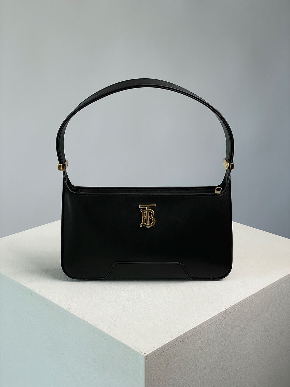 Burberry Leather TB Shoulder Bag "Black" - 4