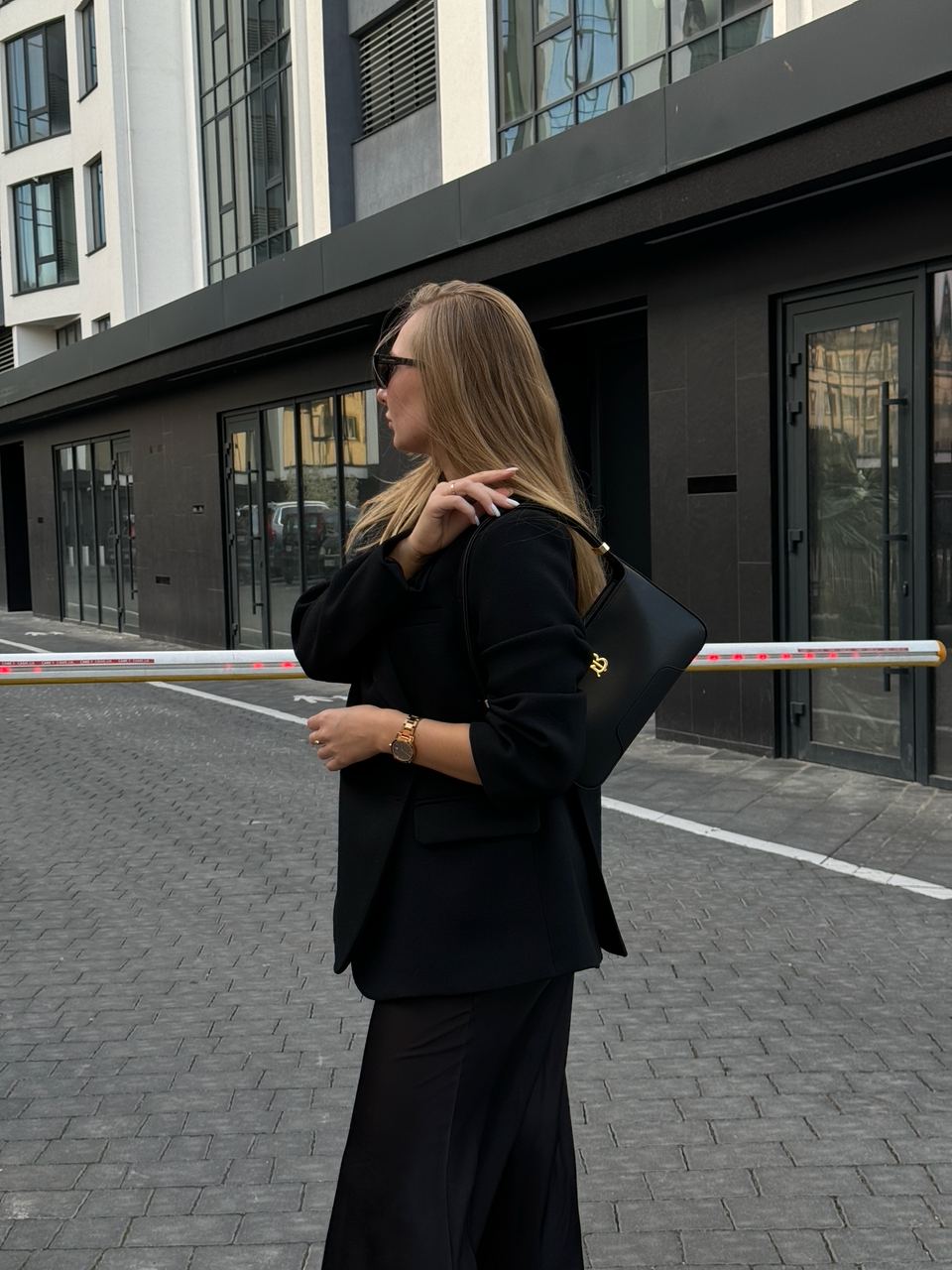 Burberry Leather TB Shoulder Bag "Black" - 9