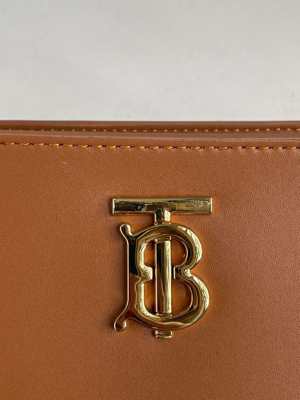 Burberry Leather TB Shoulder Bag "Brown" - 12