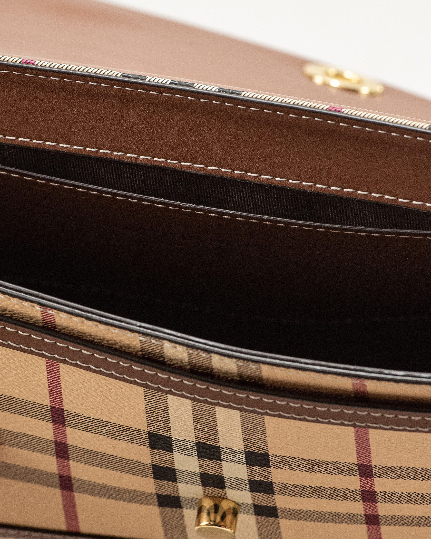 Burberry Leather Vintage Check Note Cross-Body Bag - 15