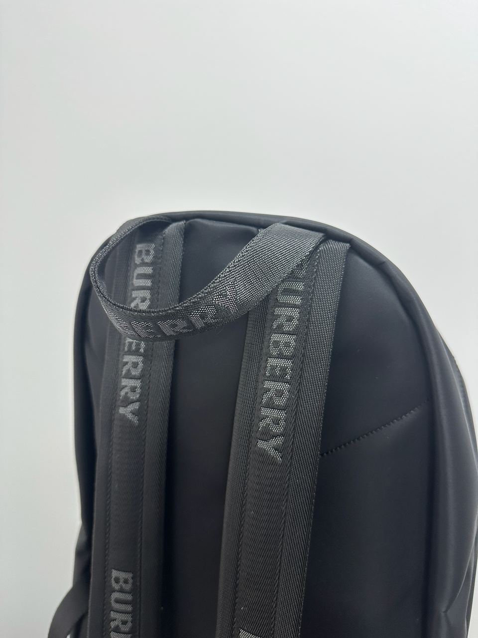 Burberry Logo Print Nylon Backpack Black - 7