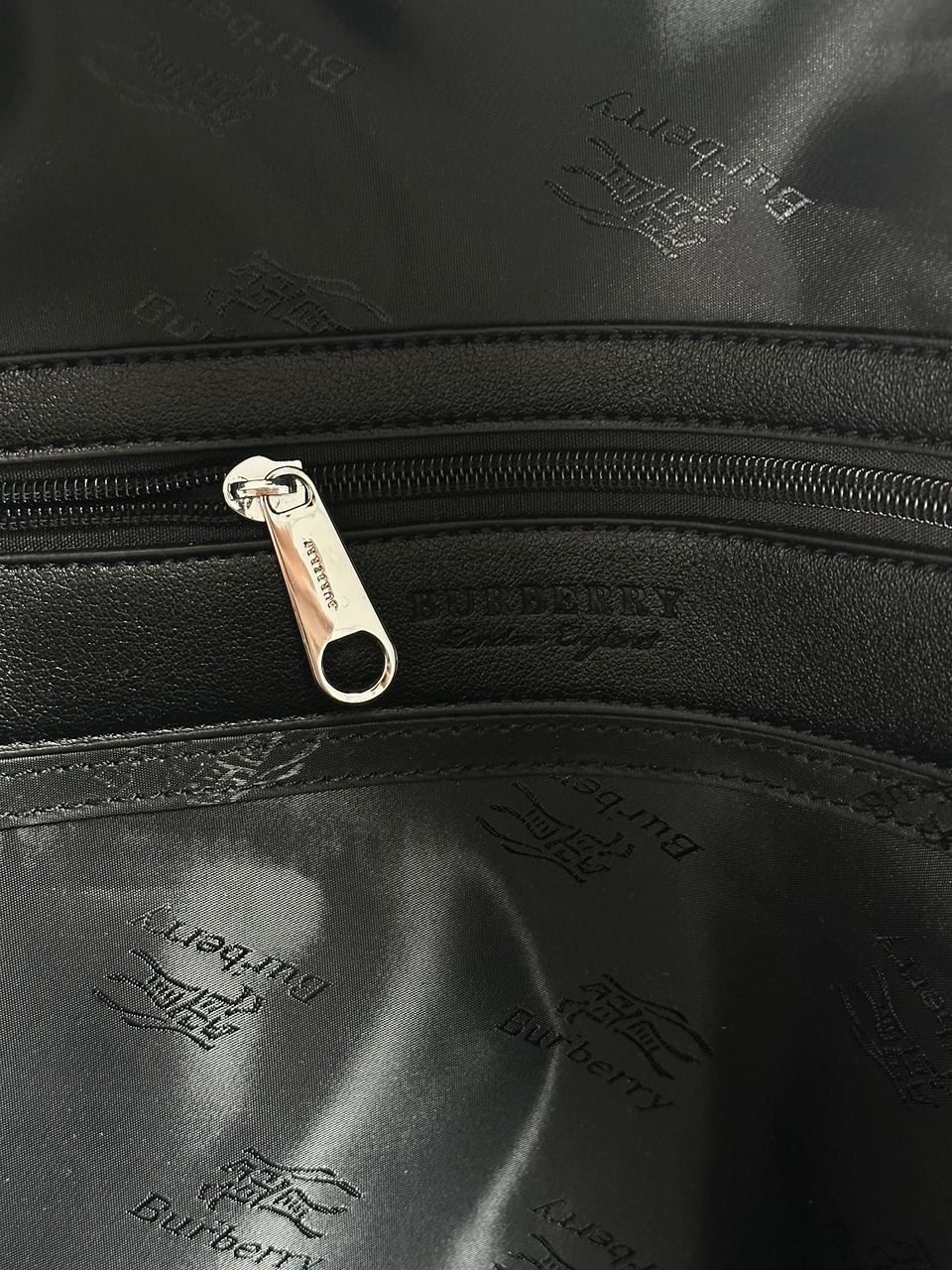 Burberry Logo Print Nylon Backpack Black - 8