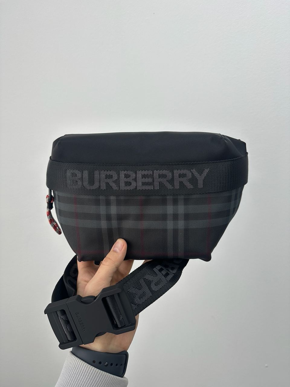 Burberry Men's Sonny Archive Grey Belt Bag - 4