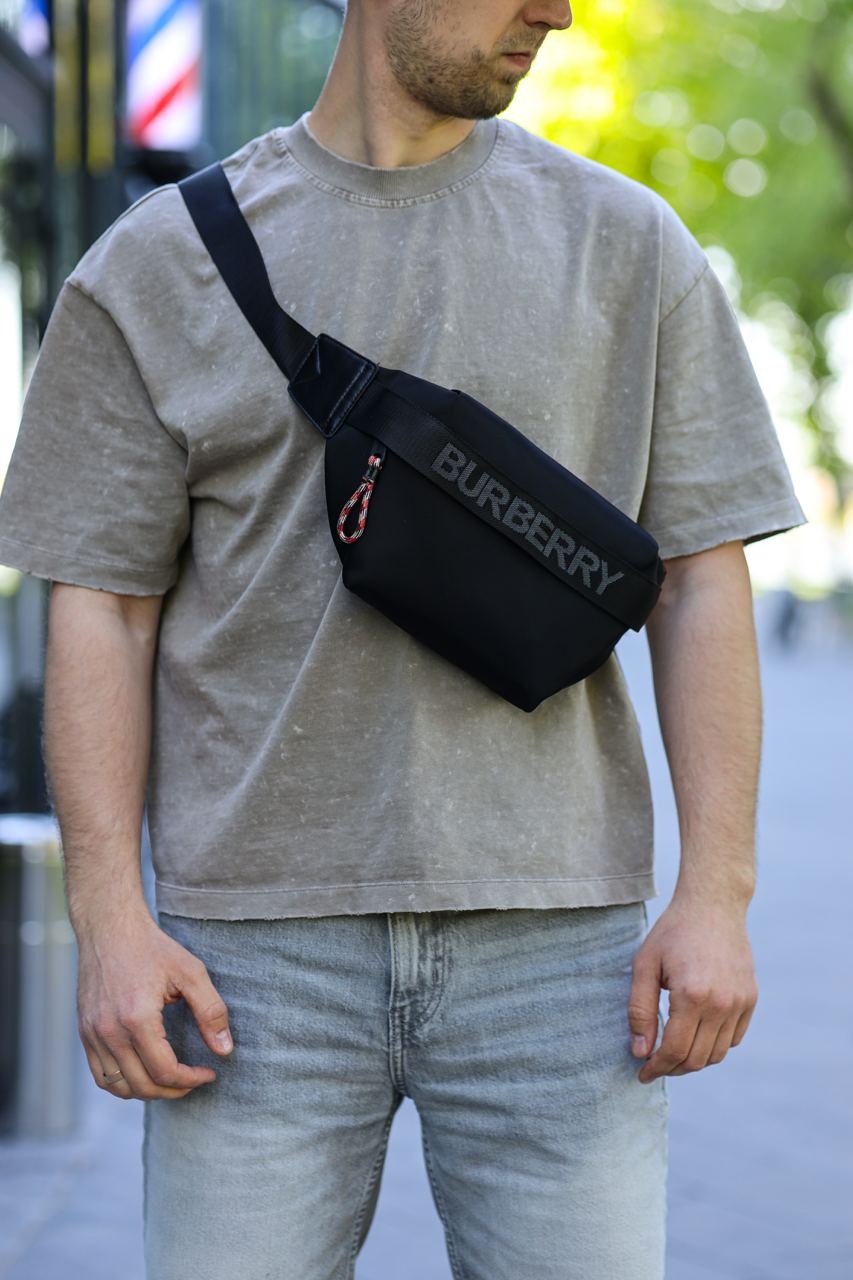 Burberry Men's Sonny Tonal-Logo Belt Bag - 5