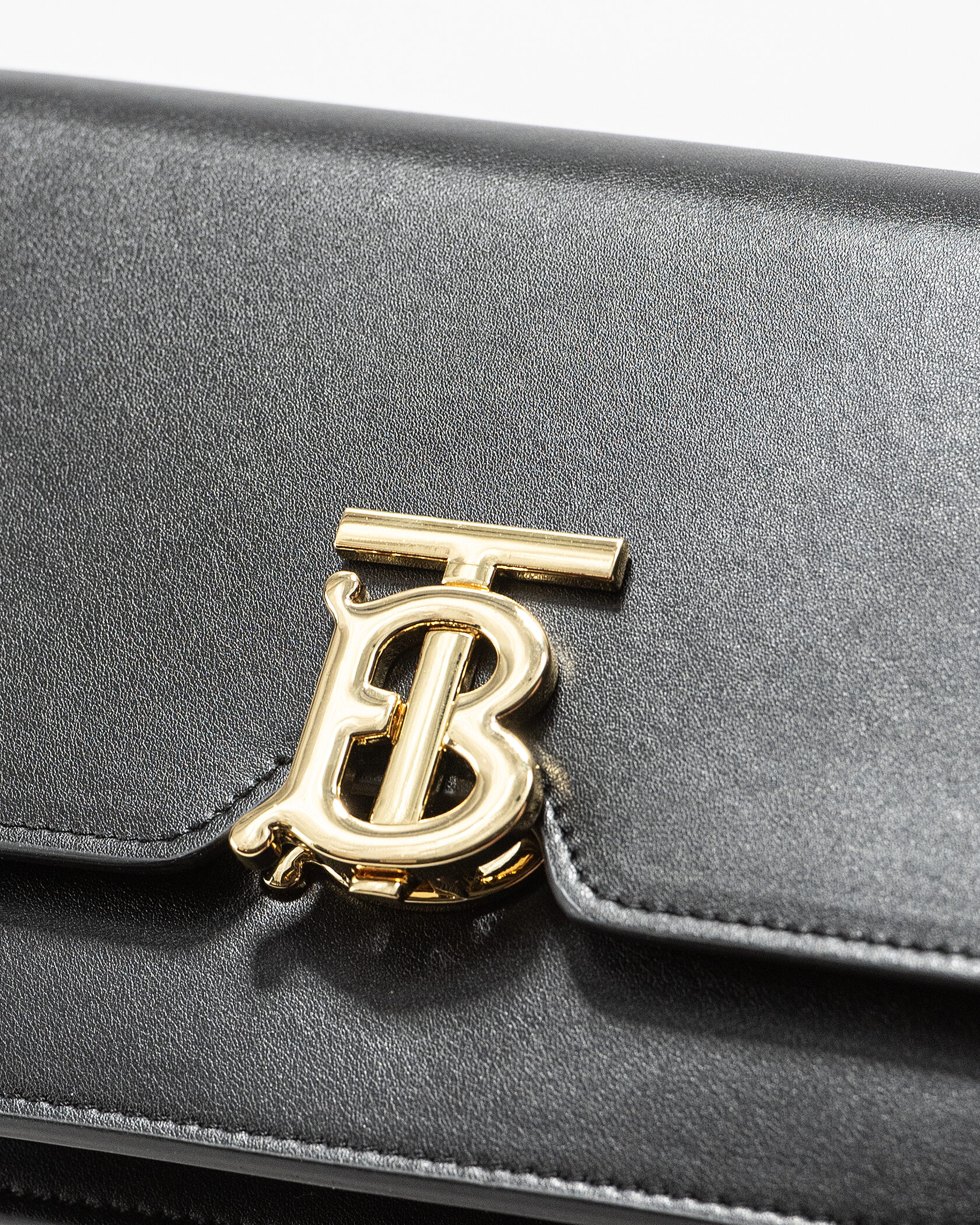 Burberry Small Leather TB Bag Black - 6